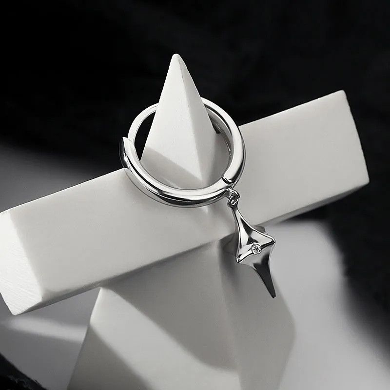 Jewelry Star Couple Hoop Earrings Size ONE SIZE - 2 Thumbnail