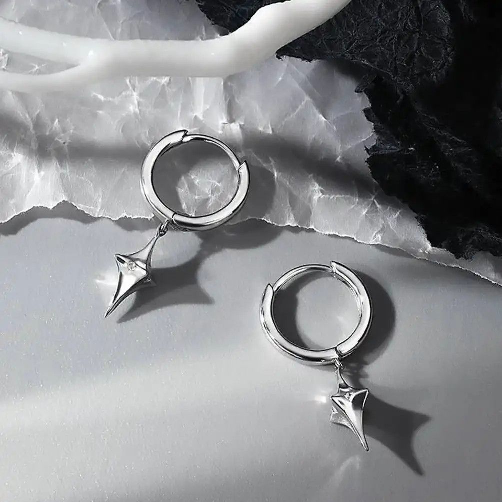 Jewelry Star Couple Hoop Earrings Size ONE SIZE - 5 Thumbnail