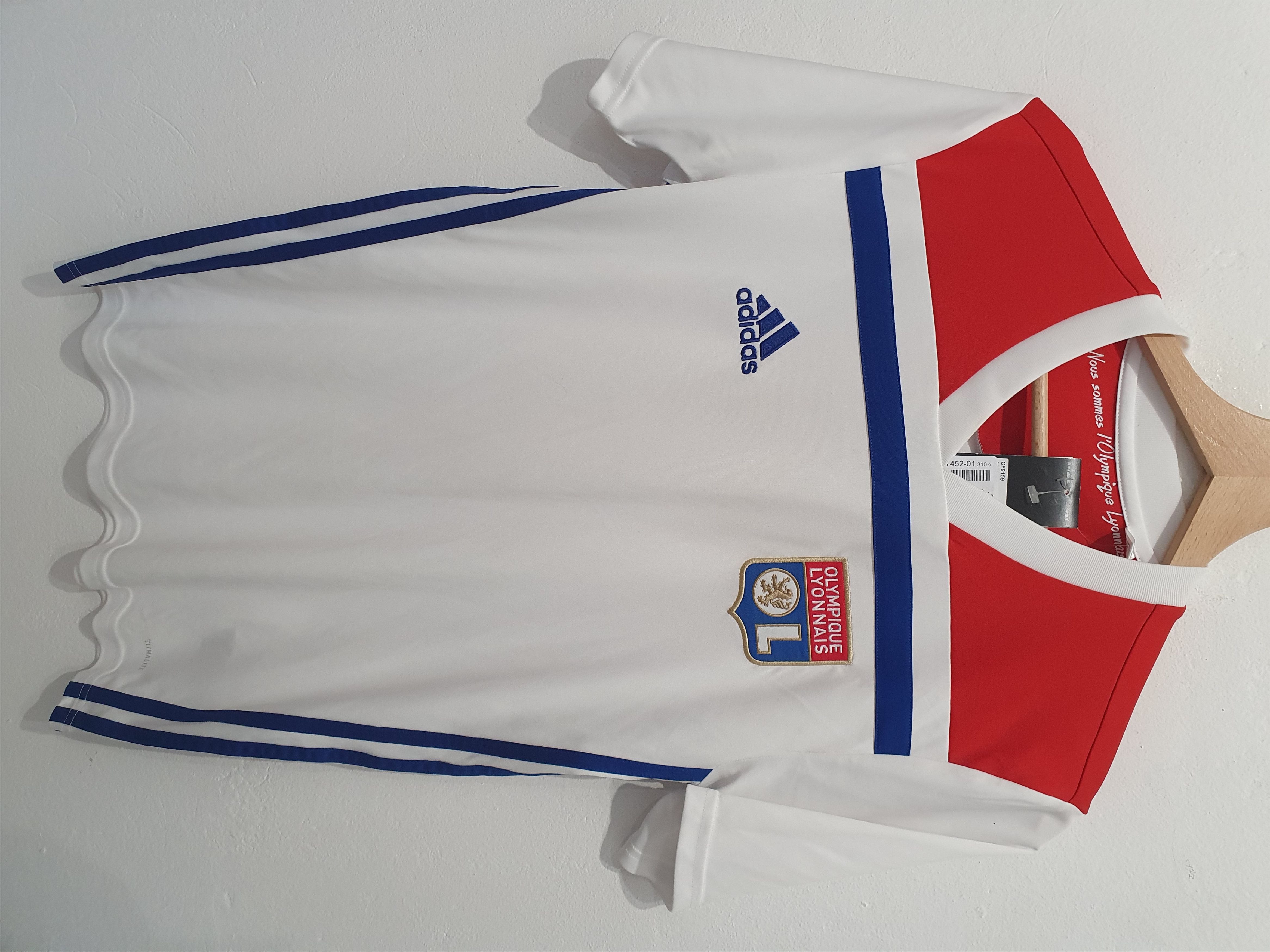 image of Adidas Olympique Lyon 2018 Size Xs New Jersey Shirt in White, Men's