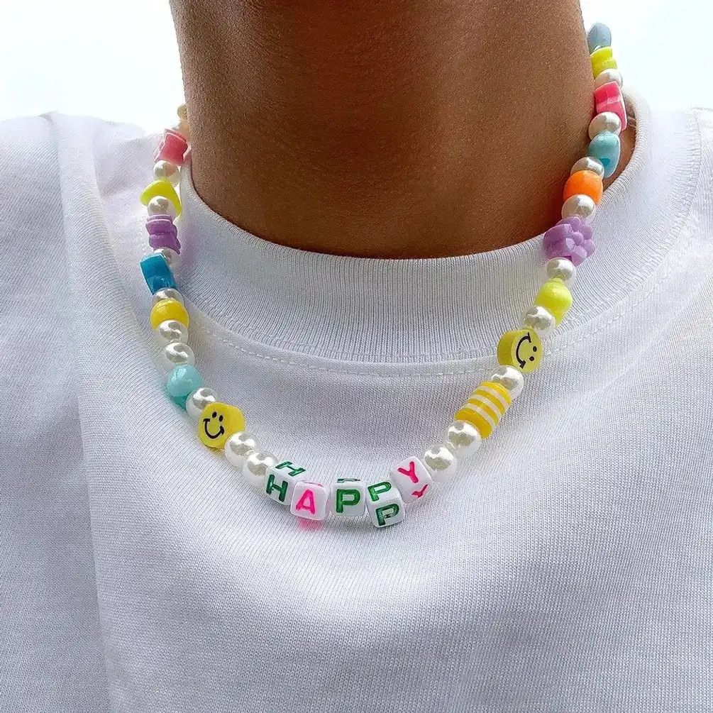 Jewelry Smiley Colourful Necklace Size ONE SIZE - 6 Thumbnail