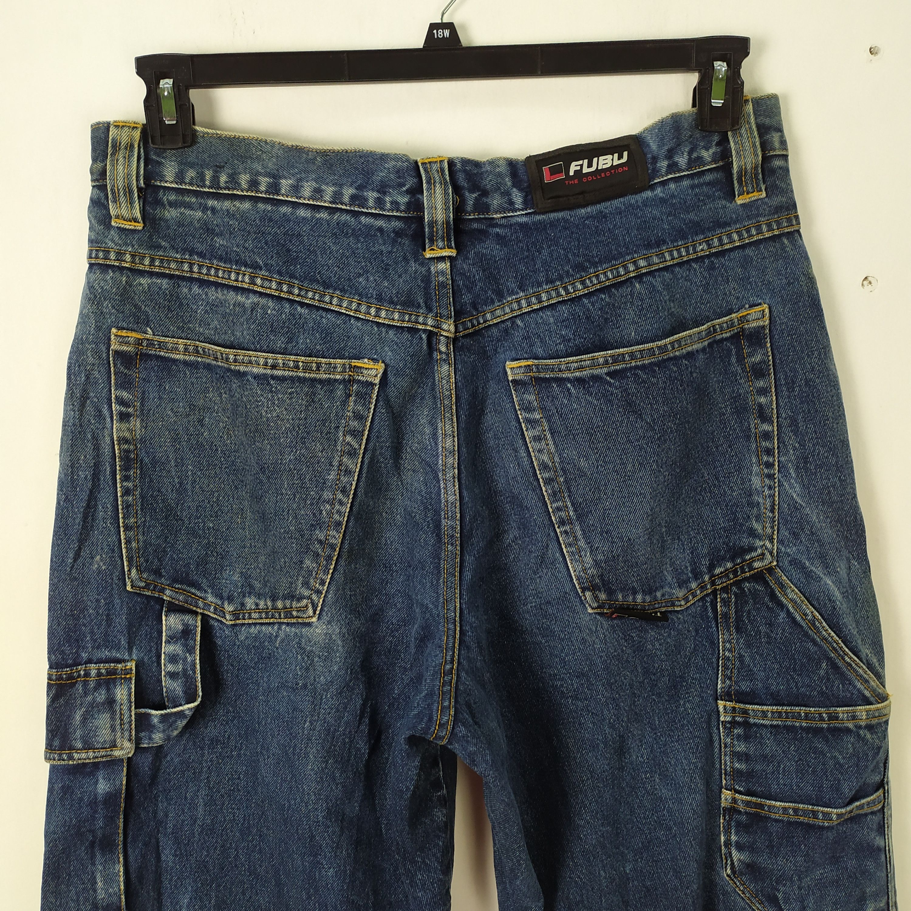 Fubu × Jean VINTAGE FUBU FADED JEANS DENIM CARGO PANTS/TACTICAL PANTS Size US 38 / EU 54 - 13 Thumbnail
