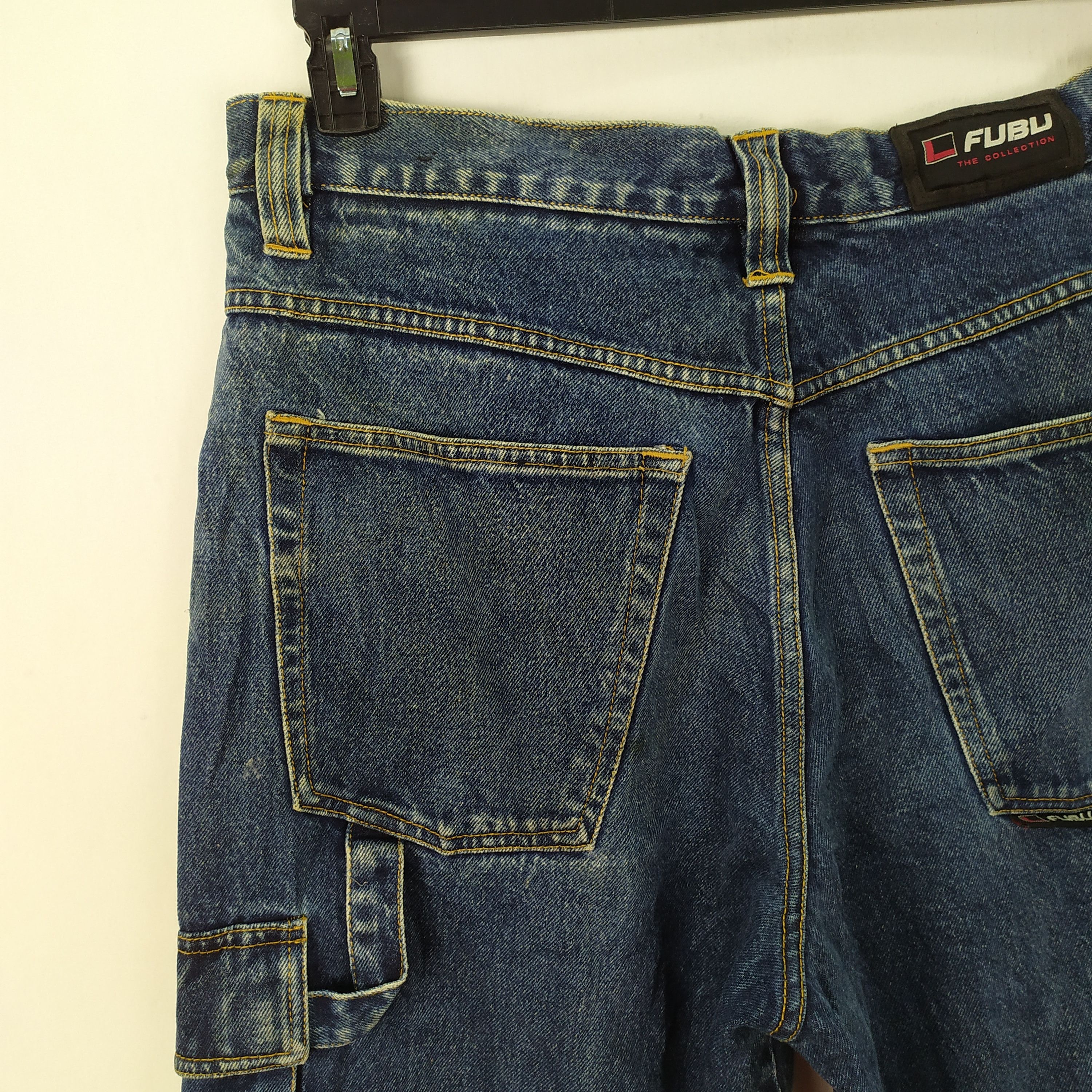 Fubu × Jean VINTAGE FUBU FADED JEANS DENIM CARGO PANTS/TACTICAL PANTS Size US 38 / EU 54 - 15 Thumbnail