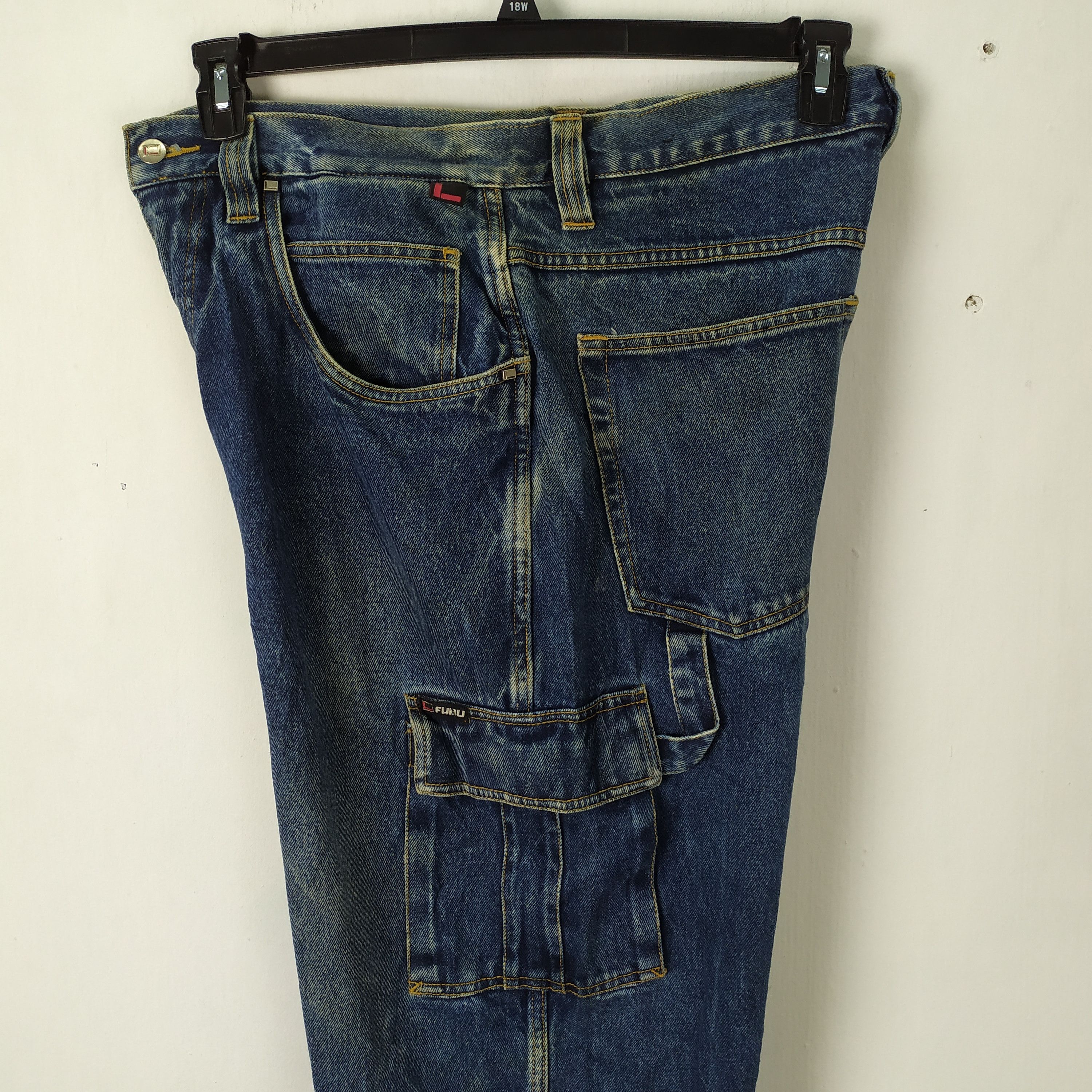 Fubu × Jean VINTAGE FUBU FADED JEANS DENIM CARGO PANTS/TACTICAL PANTS Size US 38 / EU 54 - 3 Thumbnail
