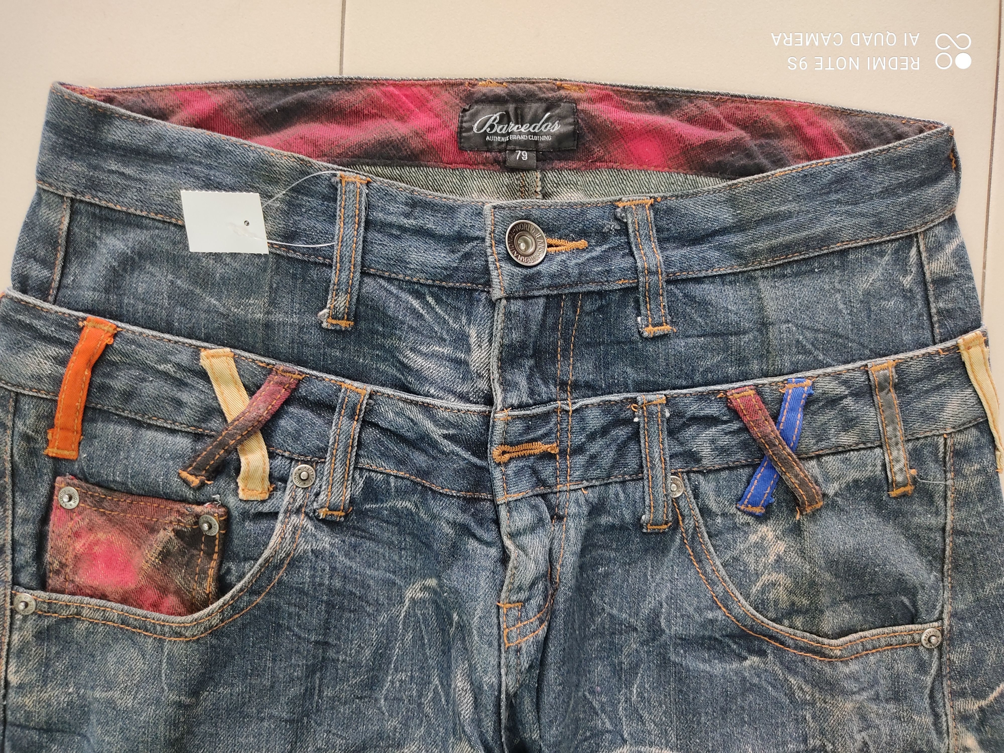 Japanese Brand Barcedos Double Waist Faded Jeans Size US 32 / EU 48 - 5 Thumbnail