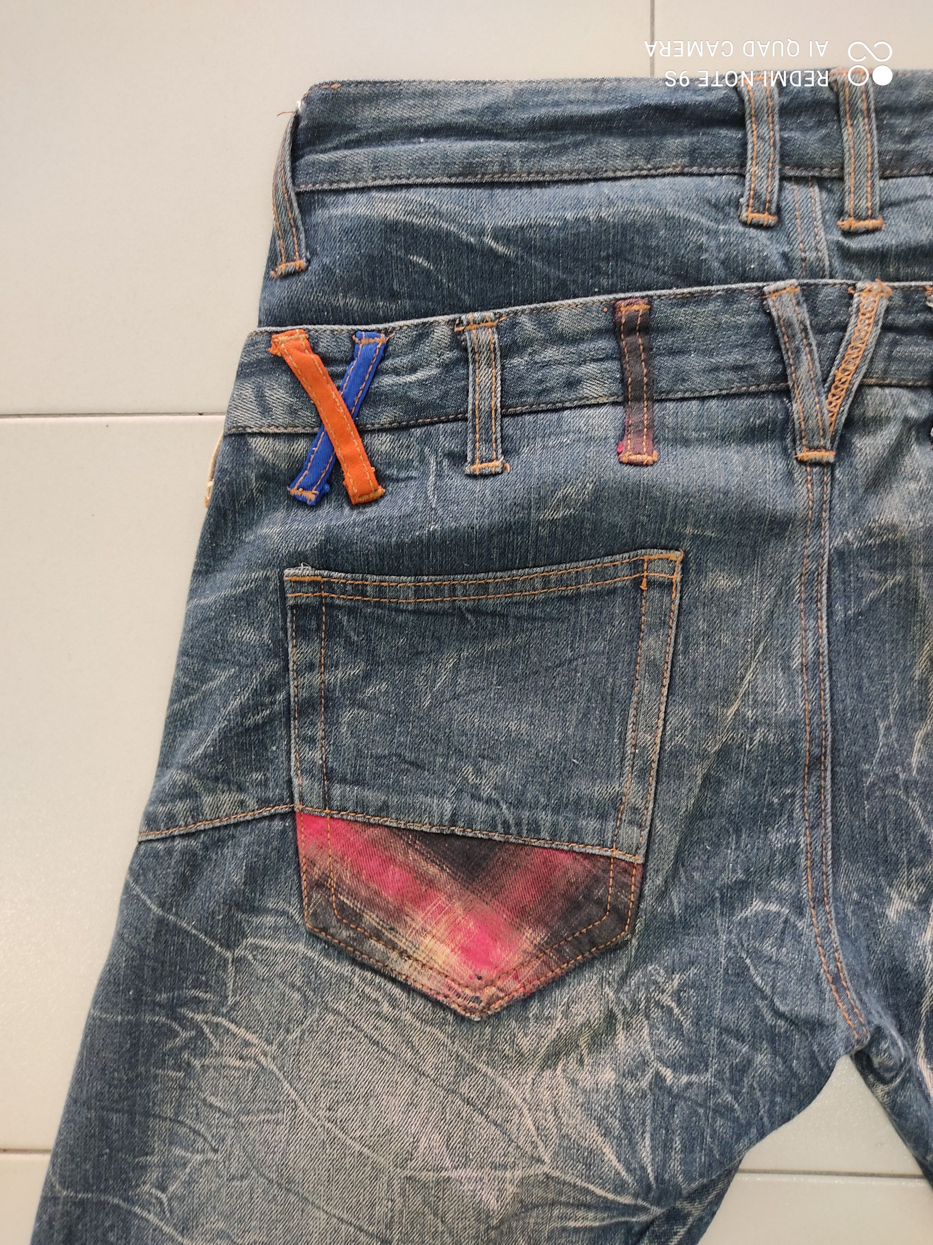 Japanese Brand Barcedos Double Waist Faded Jeans Size US 32 / EU 48 - 15 Thumbnail