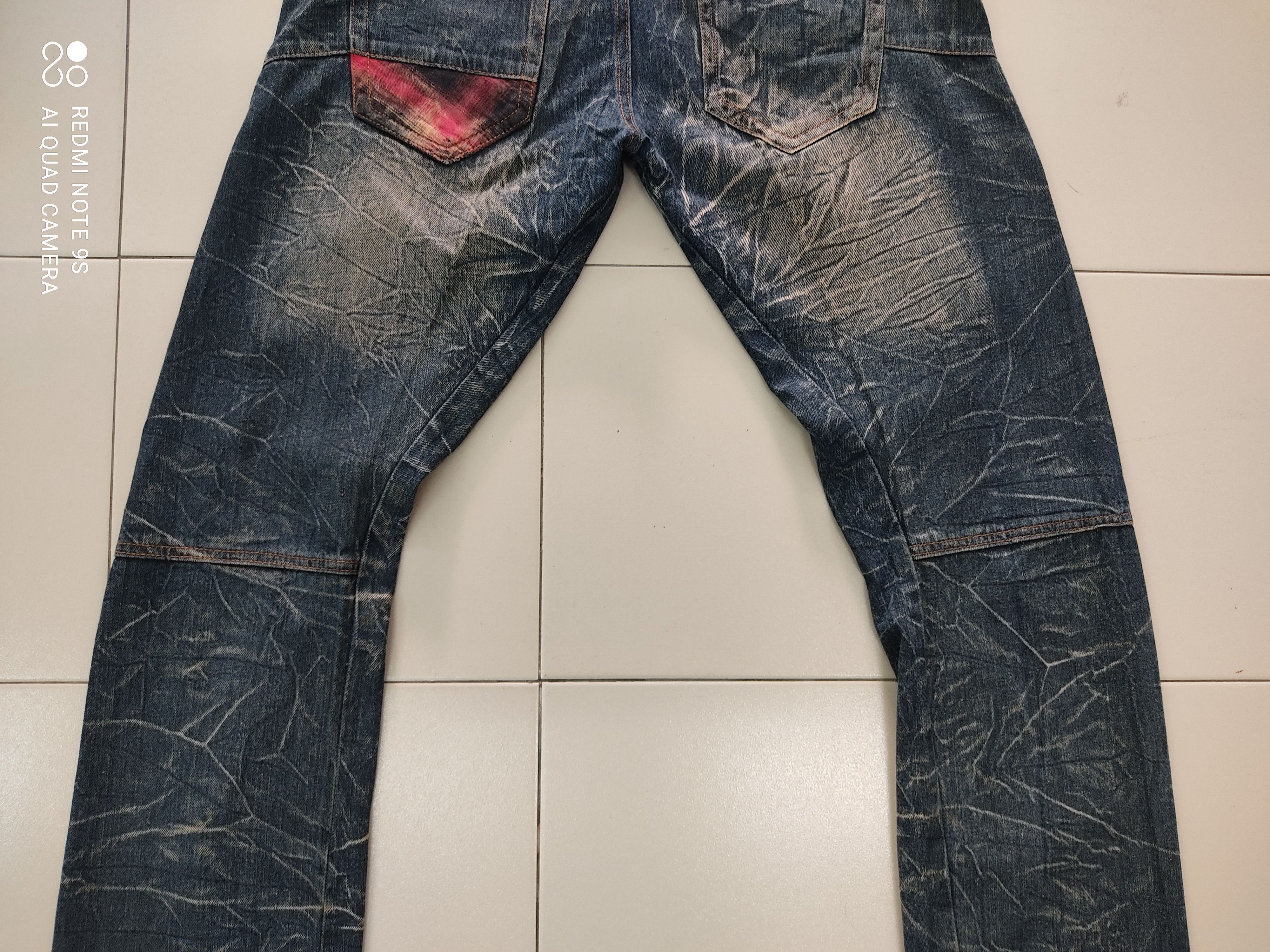 Japanese Brand Barcedos Double Waist Faded Jeans Size US 32 / EU 48 - 16 Thumbnail
