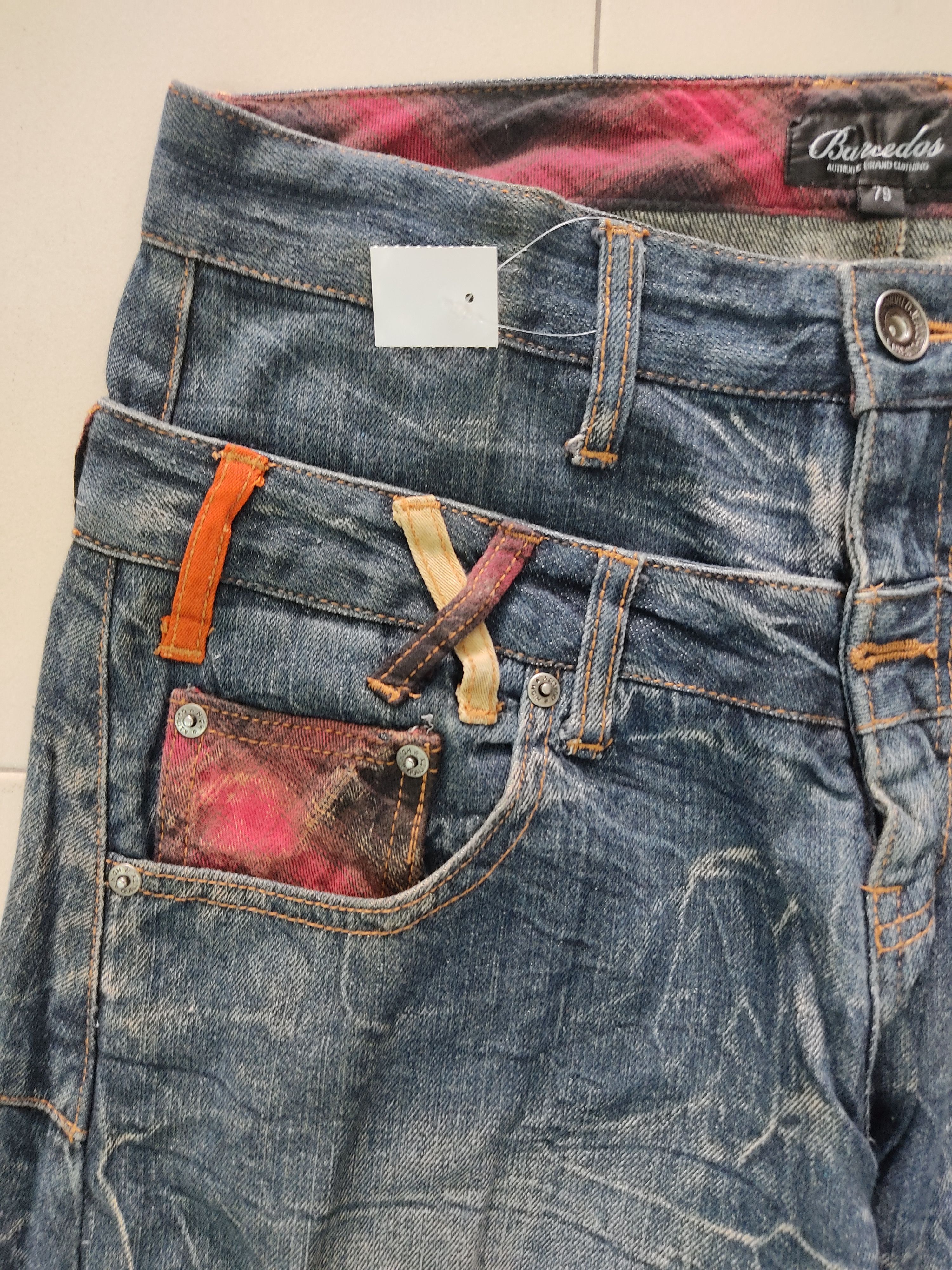 Japanese Brand Barcedos Double Waist Faded Jeans Size US 32 / EU 48 - 7 Thumbnail