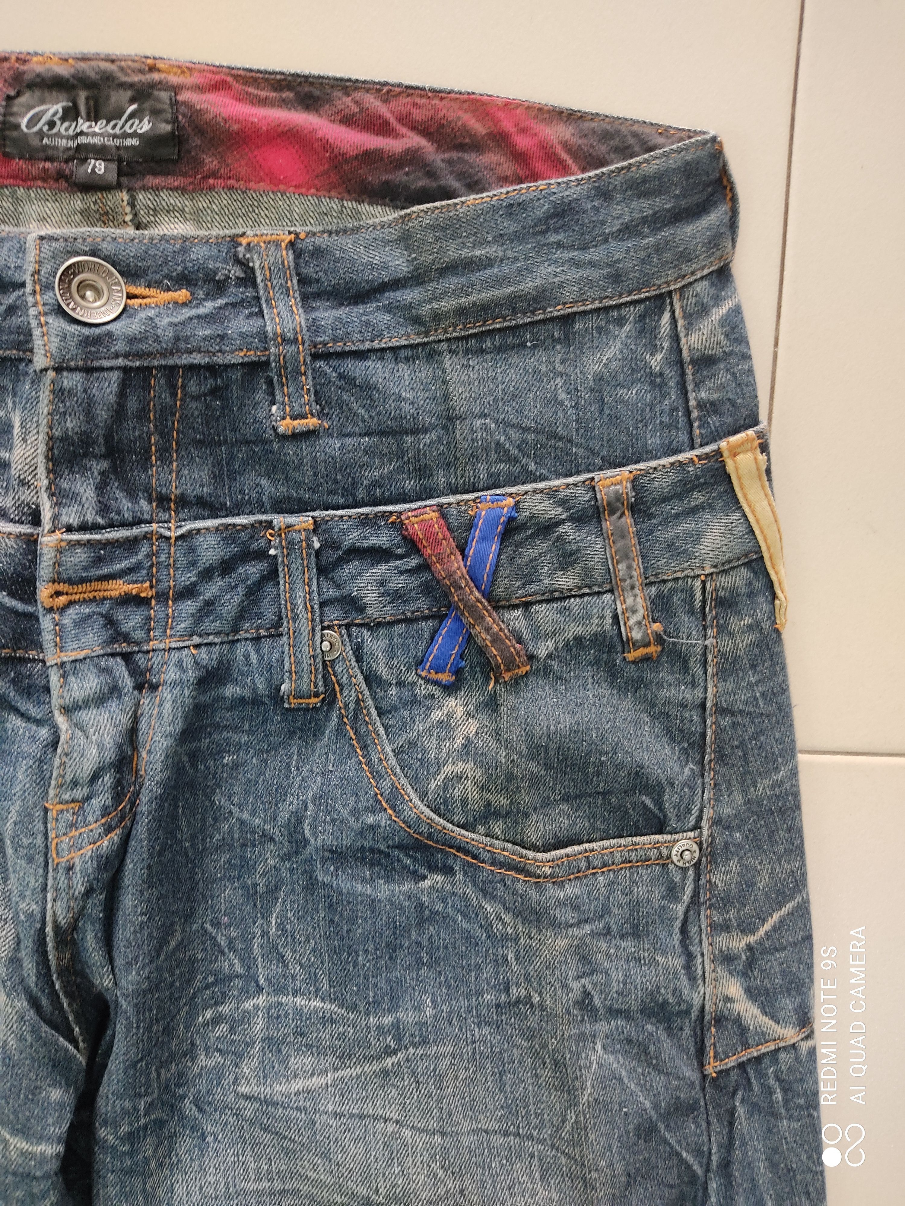 Japanese Brand Barcedos Double Waist Faded Jeans Size US 32 / EU 48 - 6 Thumbnail