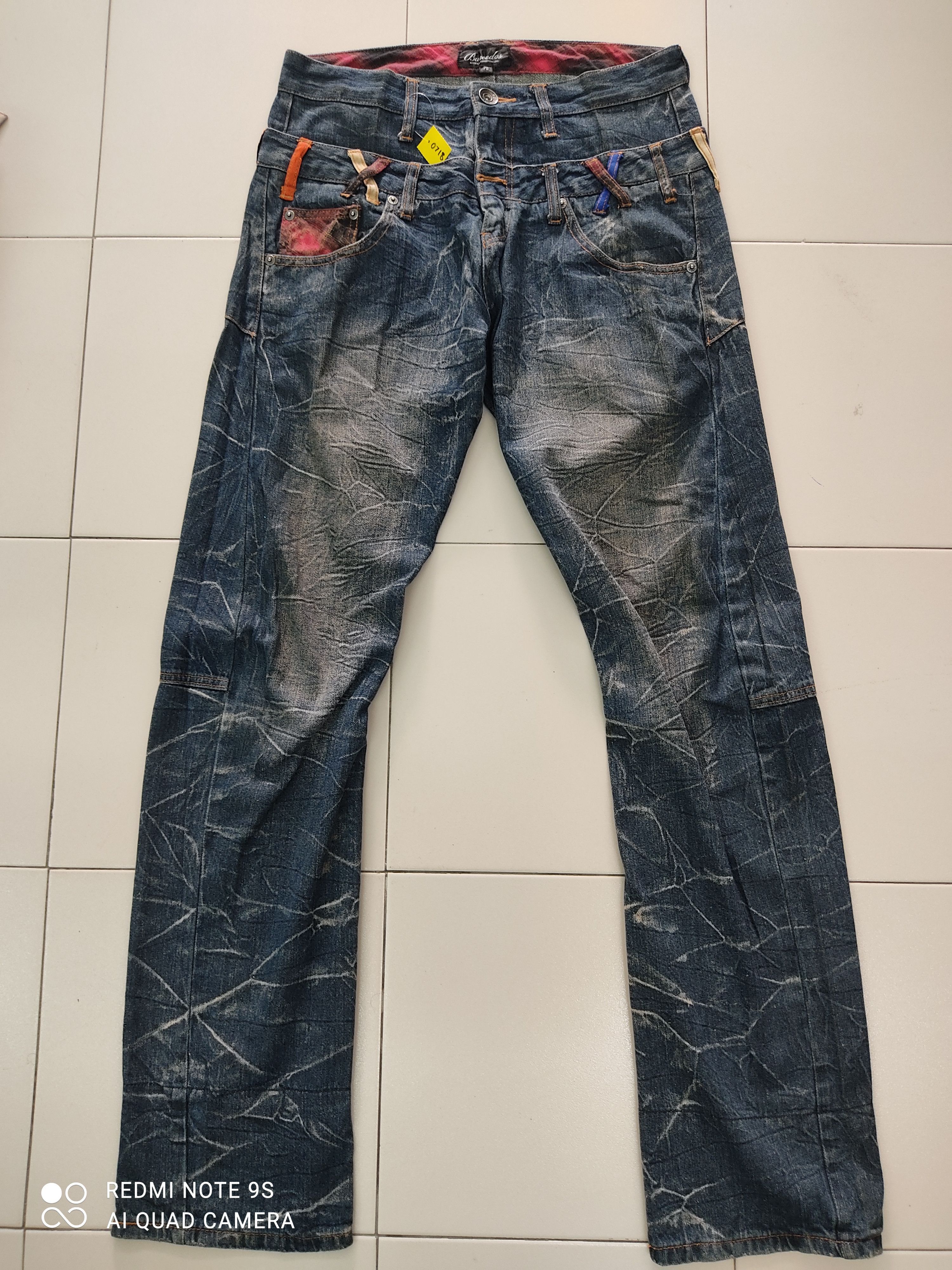 Japanese Brand Barcedos Double Waist Faded Jeans Size US 32 / EU 48 - 1 Thumbnail