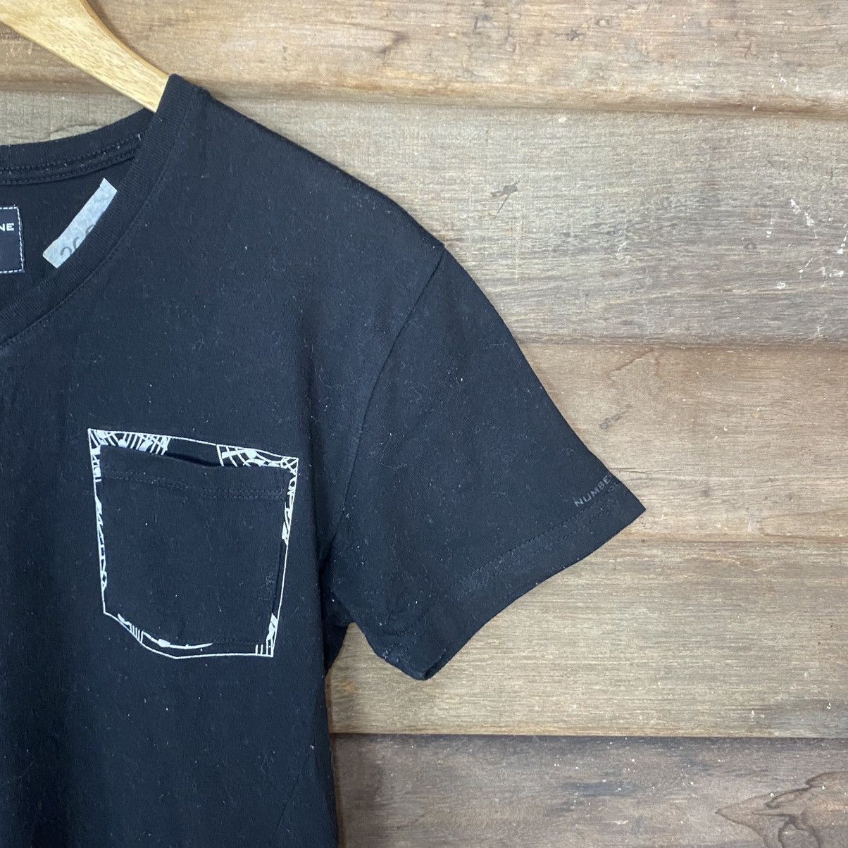 Japanese Brand Japan Number pocket Black Short Sleeve Shirt #3687 Size US M / EU 48-50 / 2 - 4 Thumbnail