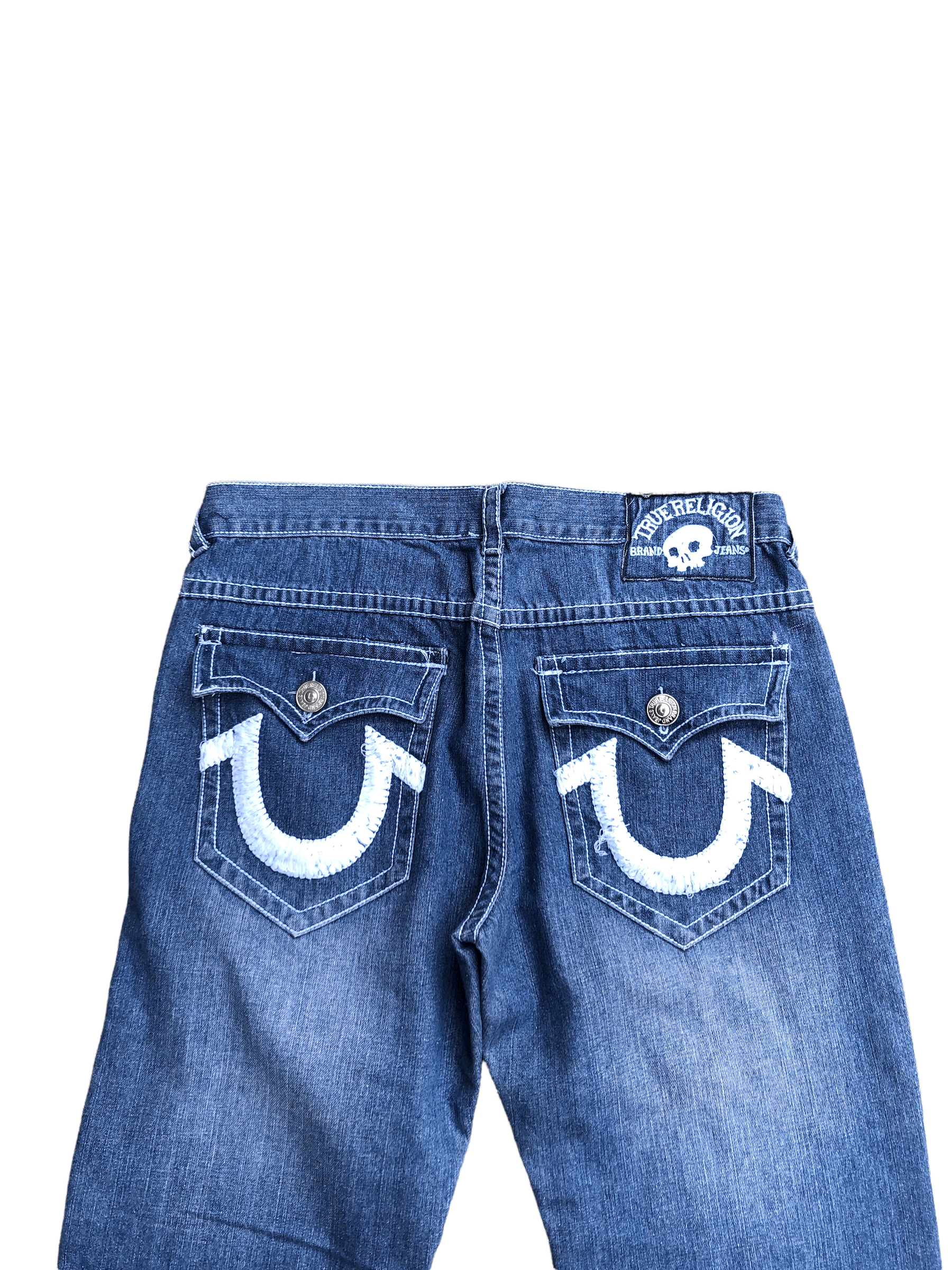 True Religion × Vintage Vintage True Religion Jeans Size 38 'SKULL TAB' Blue Size US 38 / EU 54 - 2 Thumbnail