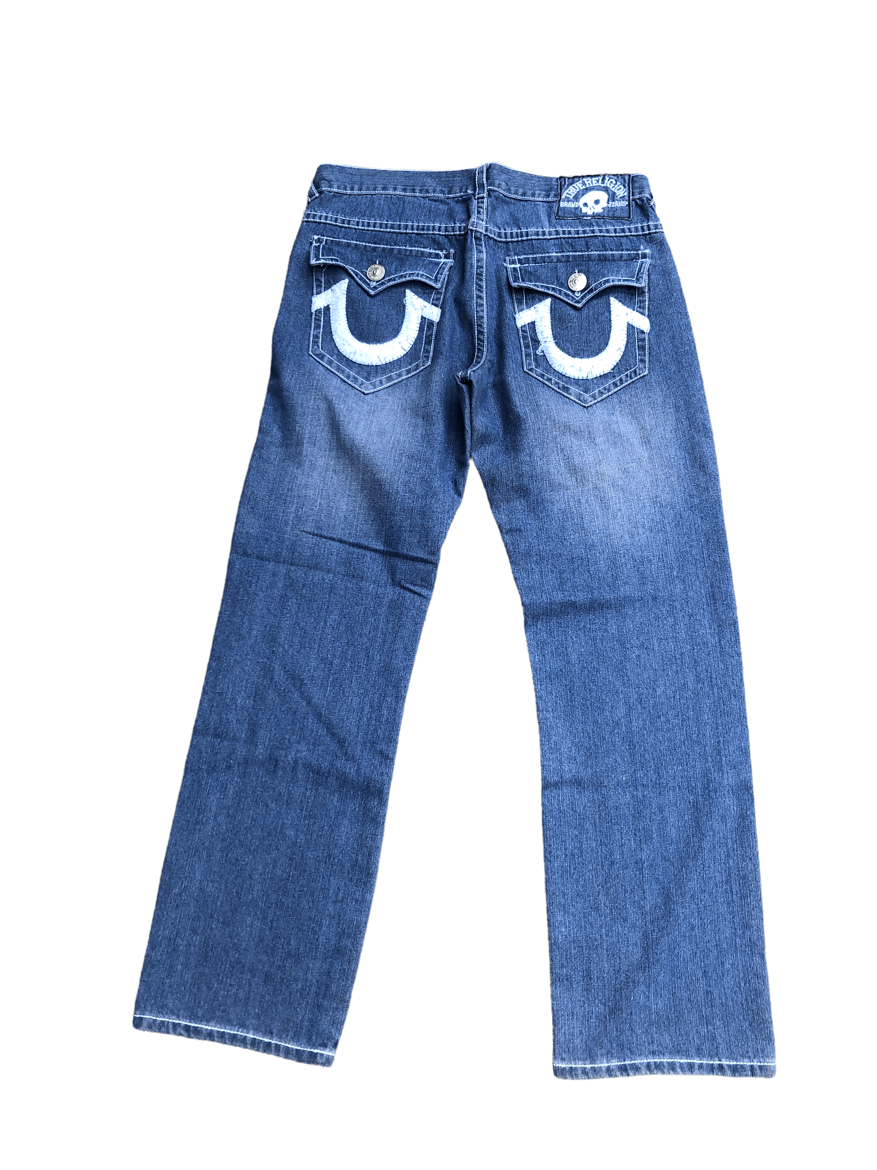 True Religion × Vintage Vintage True Religion Jeans Size 38 'SKULL TAB' Blue Size US 38 / EU 54 - 3 Thumbnail