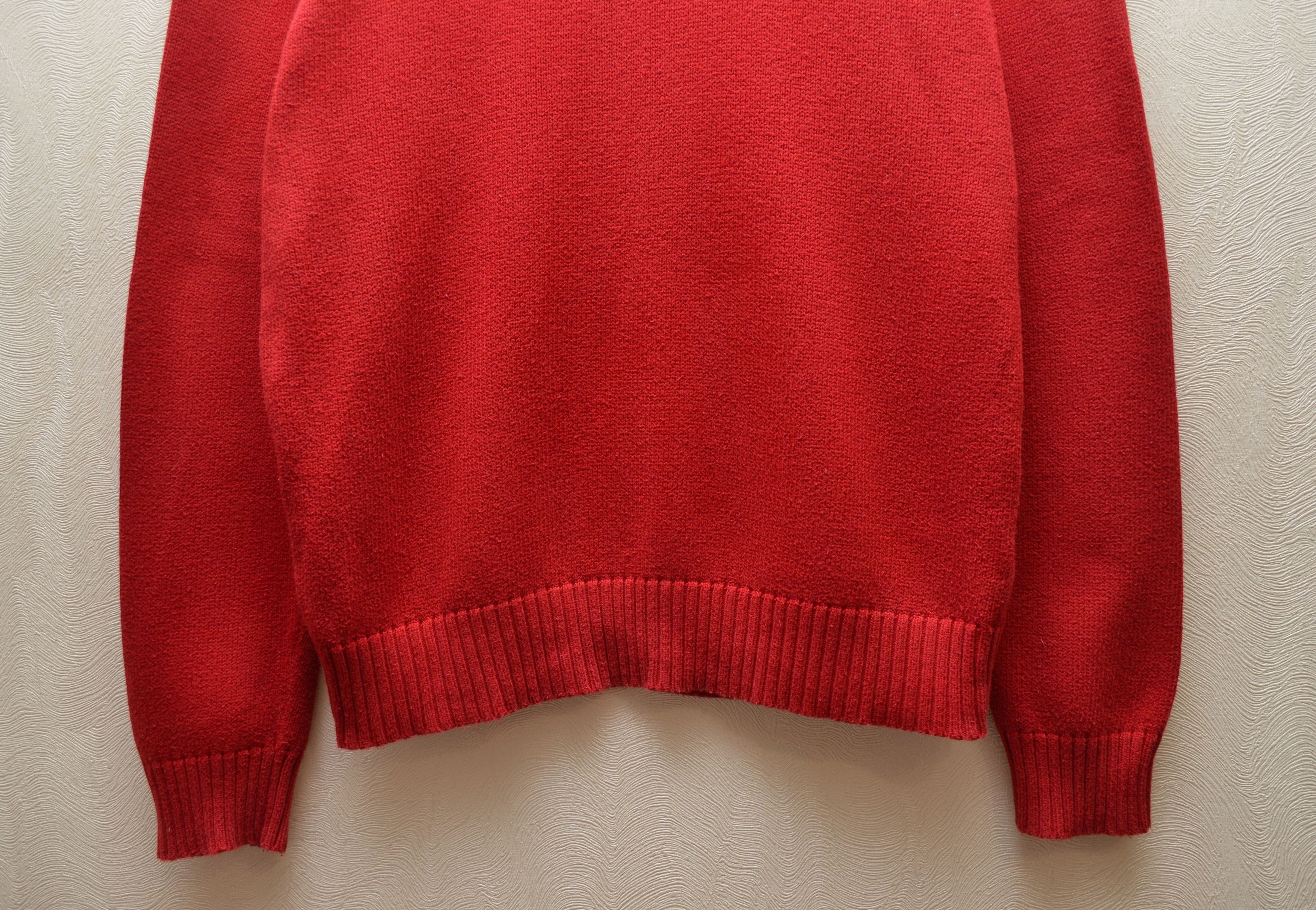 Polo Ralph Lauren × Vintage Polo Ralph Lauren Knit Red Sweater Vintage Size US S / EU 44-46 / 1 - 5 Thumbnail