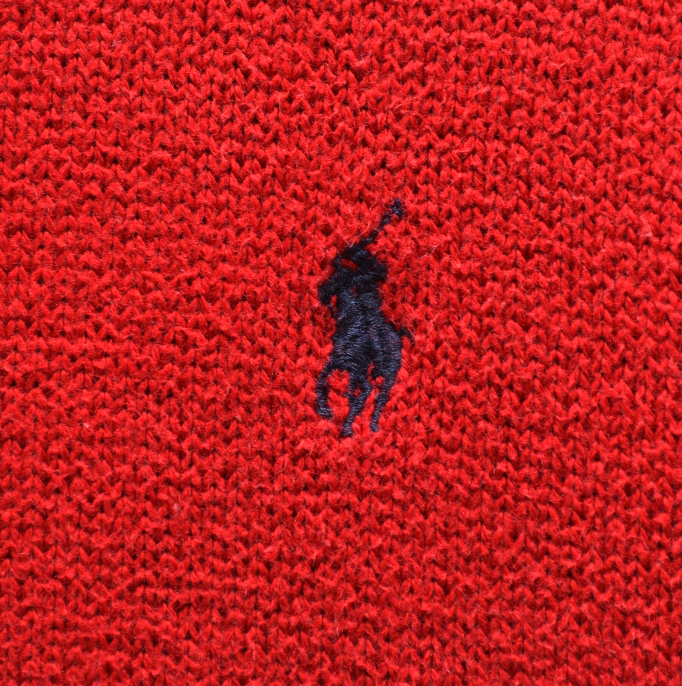 Polo Ralph Lauren × Vintage Polo Ralph Lauren Knit Red Sweater Vintage Size US S / EU 44-46 / 1 - 4 Thumbnail