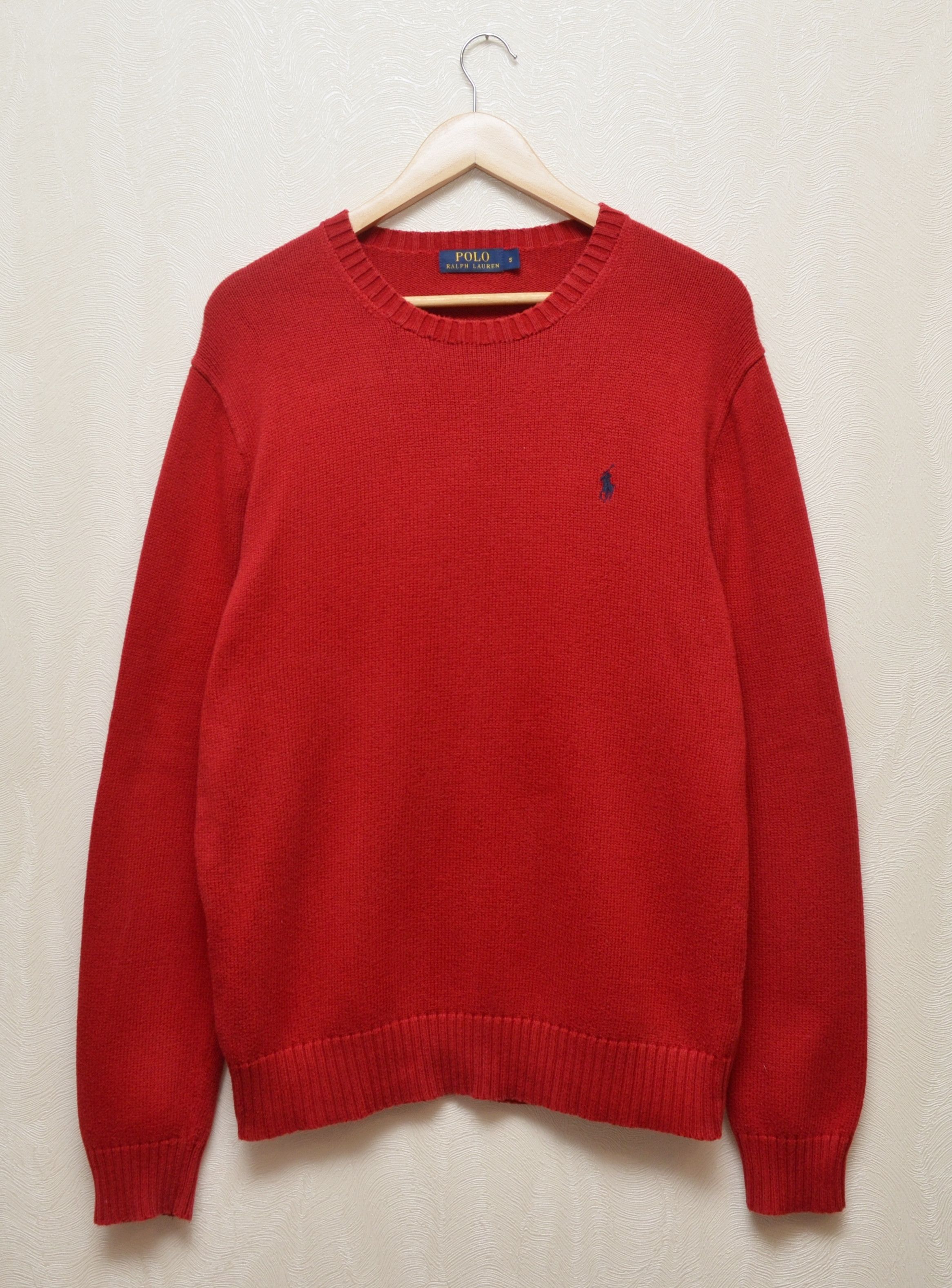 Polo Ralph Lauren Knit Red Sweater Vintage