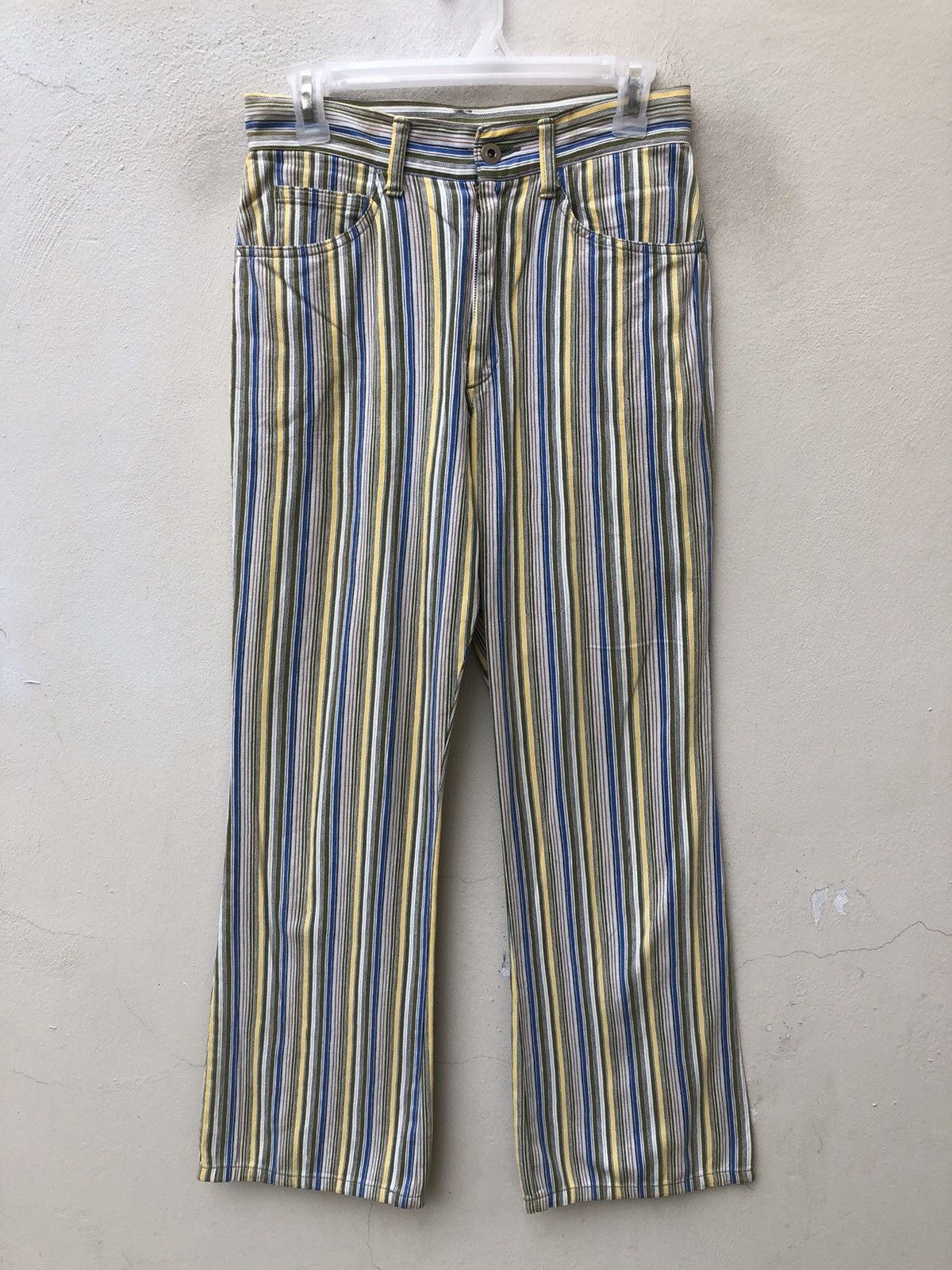 Nicole Club 90s Nicole Club Japan Psychedelic Striped Jeans Flare Pant Size US 28 / EU 44 - 6 Thumbnail