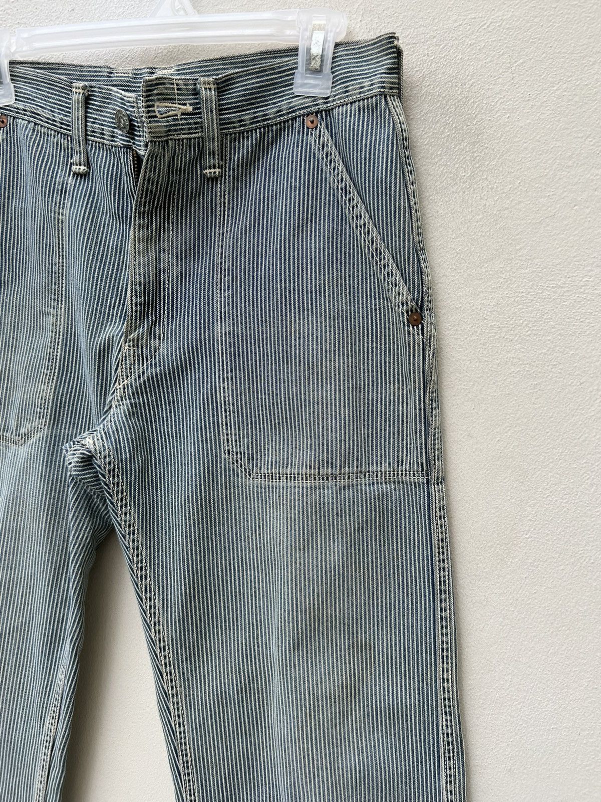 45rpm Vintage 45rpm Japan Fade Hickory Stripe Dirty Flare Pant Size US 30 / EU 46 - 12 Thumbnail