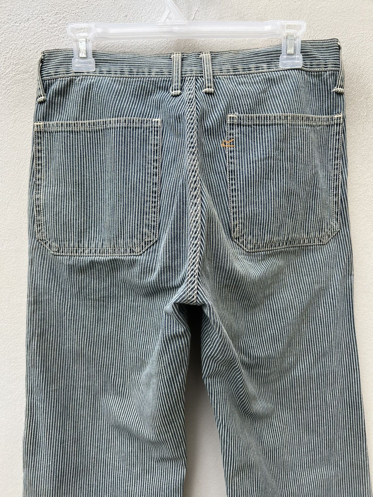 45rpm Vintage 45rpm Japan Fade Hickory Stripe Dirty Flare Pant Size US 30 / EU 46 - 16 Thumbnail