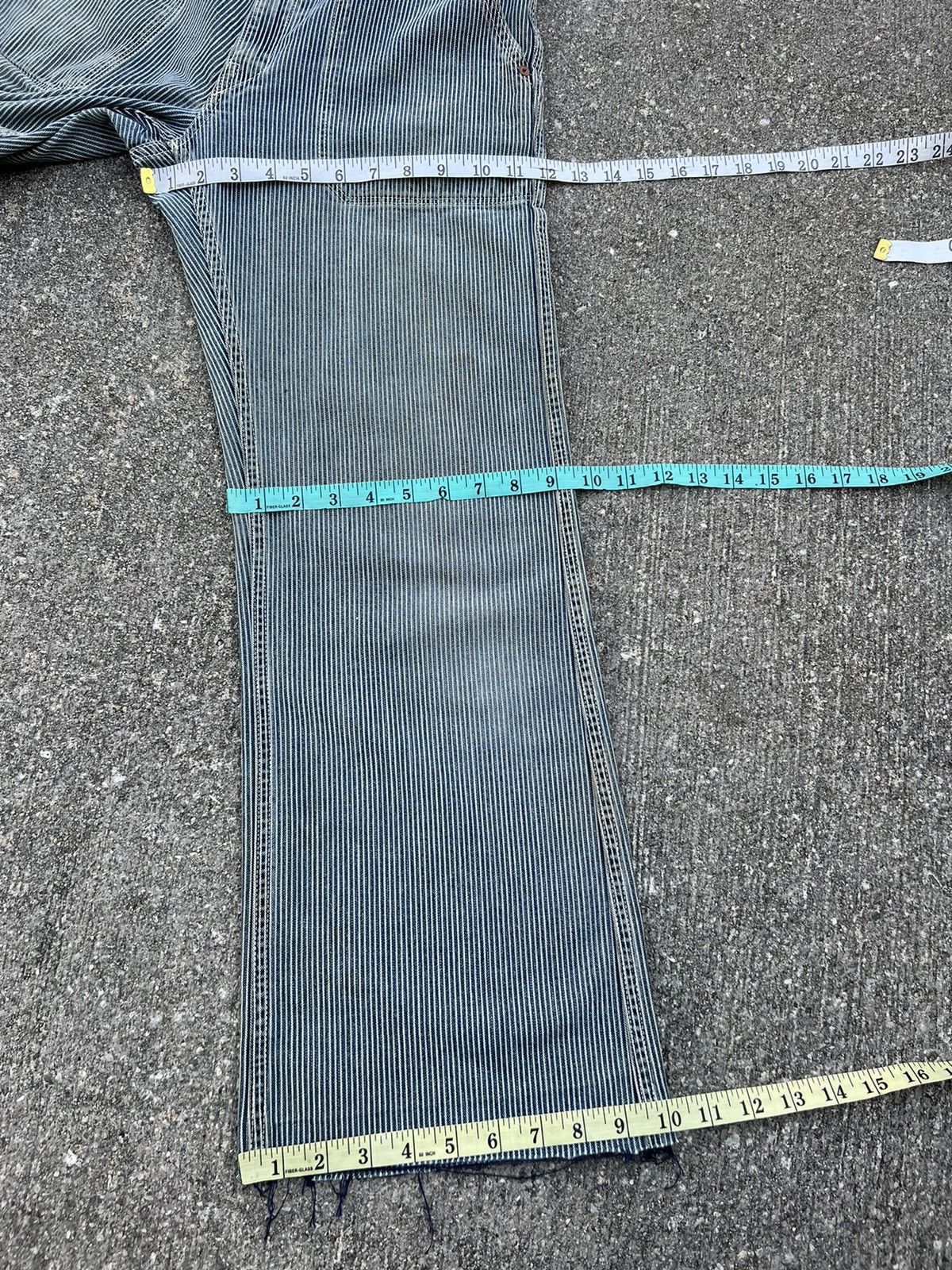 45rpm Vintage 45rpm Japan Fade Hickory Stripe Dirty Flare Pant Size US 30 / EU 46 - 3 Thumbnail