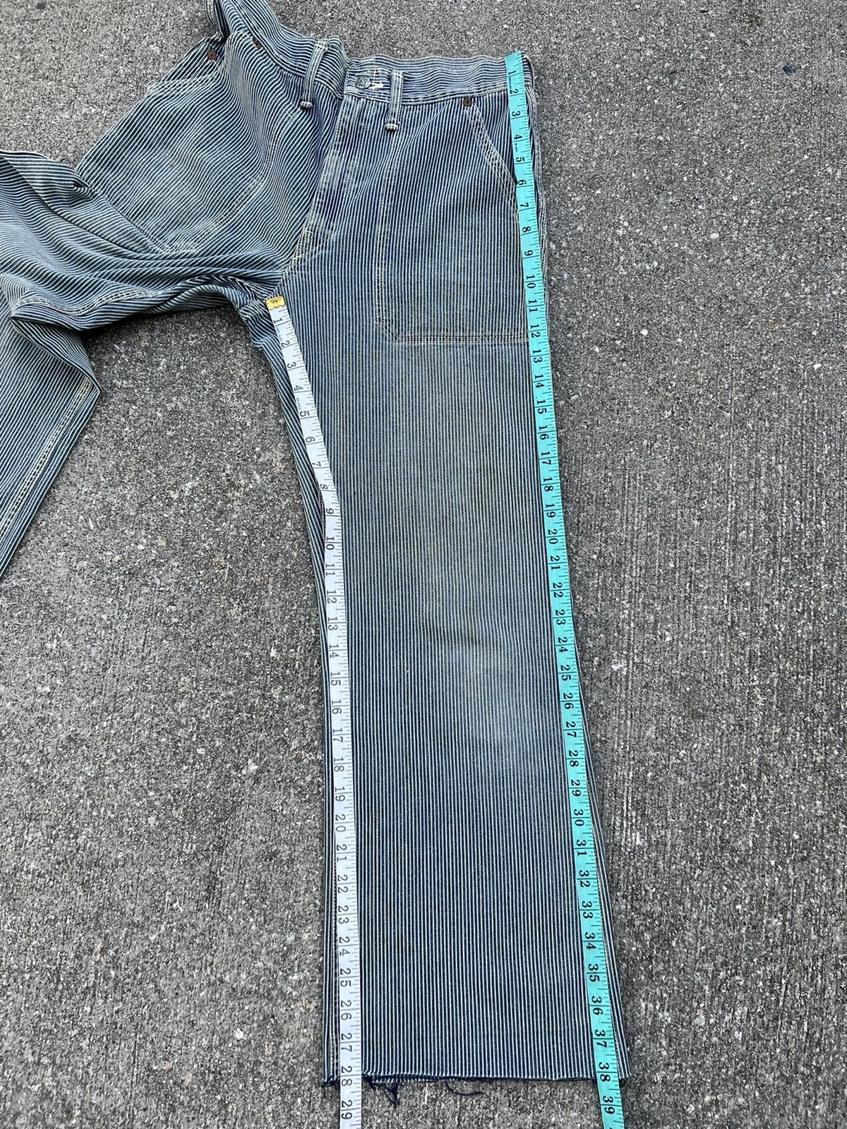 45rpm Vintage 45rpm Japan Fade Hickory Stripe Dirty Flare Pant Size US 30 / EU 46 - 4 Thumbnail
