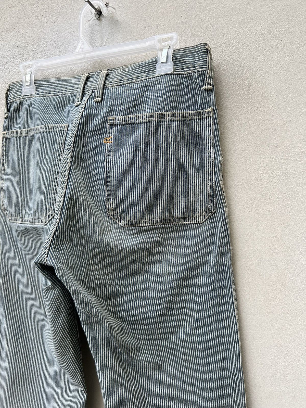 45rpm Vintage 45rpm Japan Fade Hickory Stripe Dirty Flare Pant Size US 30 / EU 46 - 20 Thumbnail