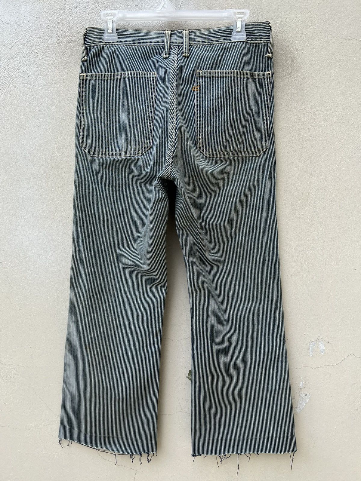 45rpm Vintage 45rpm Japan Fade Hickory Stripe Dirty Flare Pant Size US 30 / EU 46 - 15 Thumbnail