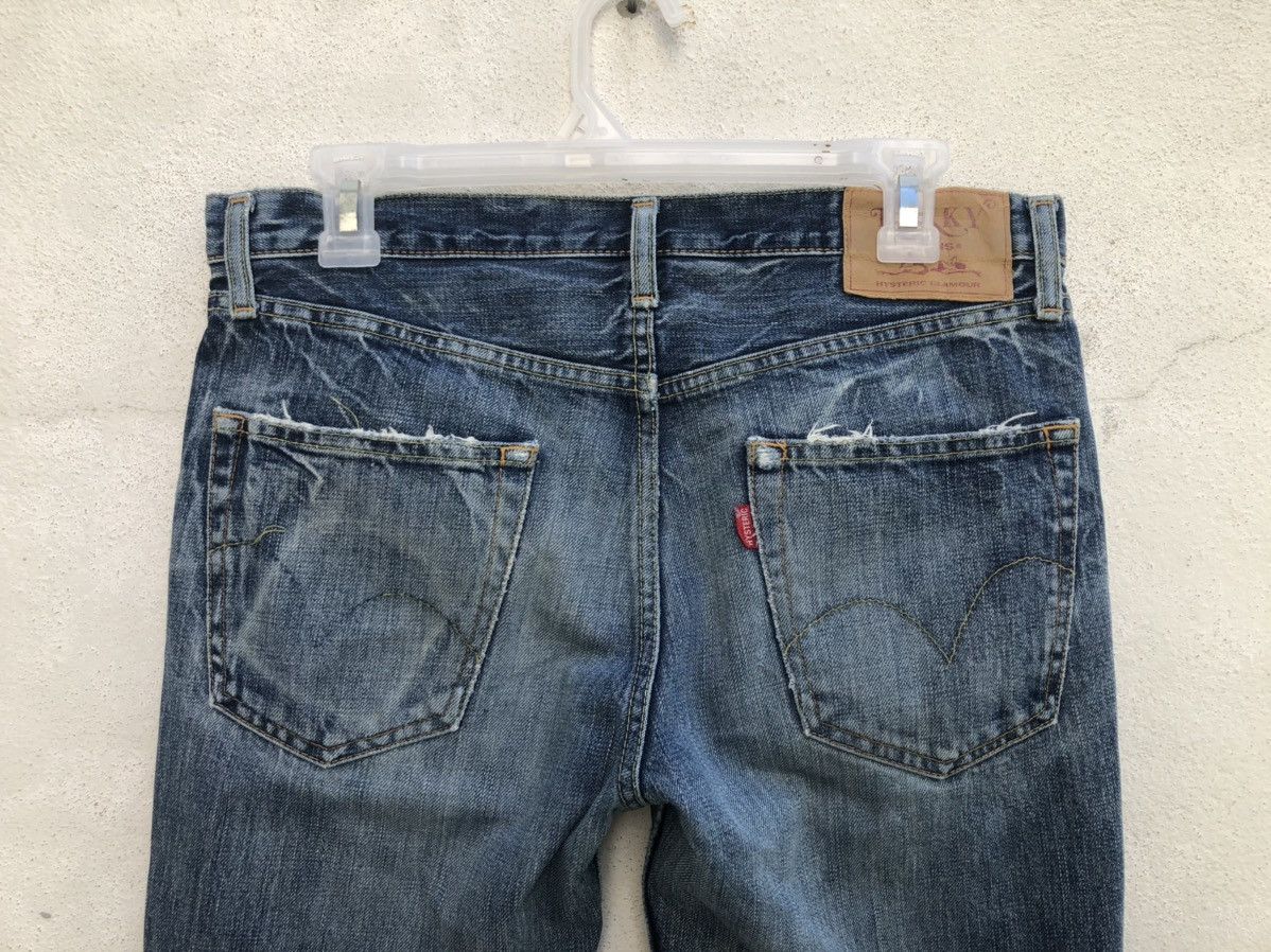 Hysteric Glamour Vintage Hg Rips Distress Denim Released Hem Flare Jeans Size US 30 / EU 46 - 11 Thumbnail