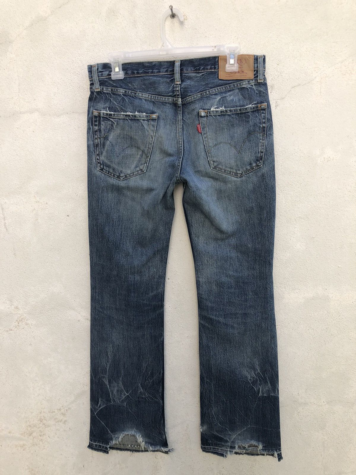Hysteric Glamour Vintage Hg Rips Distress Denim Released Hem Flare Jeans Size US 30 / EU 46 - 10 Thumbnail