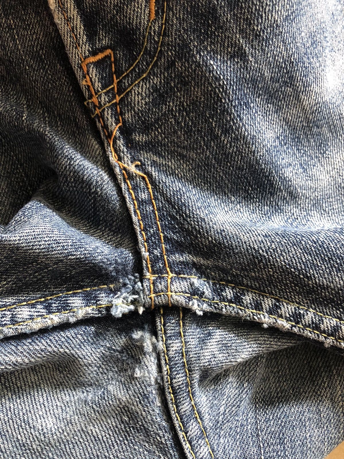 Hysteric Glamour Vintage Hg Rips Distress Denim Released Hem Flare Jeans Size US 30 / EU 46 - 17 Thumbnail
