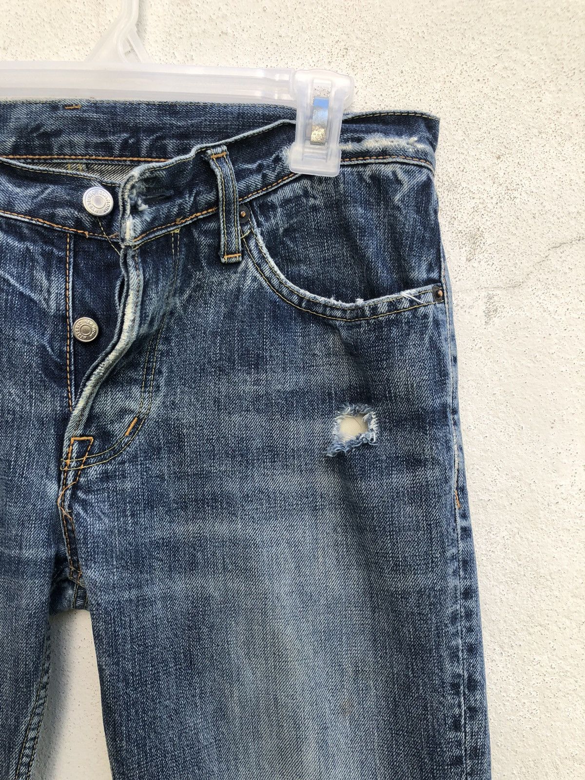 Hysteric Glamour Vintage Hg Rips Distress Denim Released Hem Flare Jeans Size US 30 / EU 46 - 7 Thumbnail