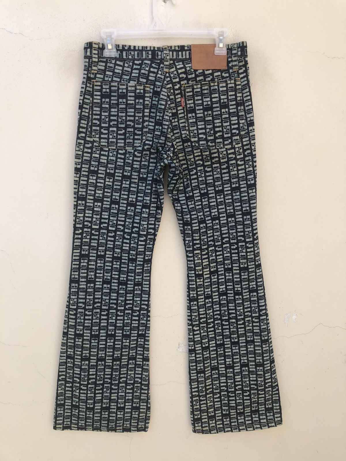 Vintage Vintage Ozone Community Japan All Printed Denim Flare Pant Size US 29 - 15 Thumbnail