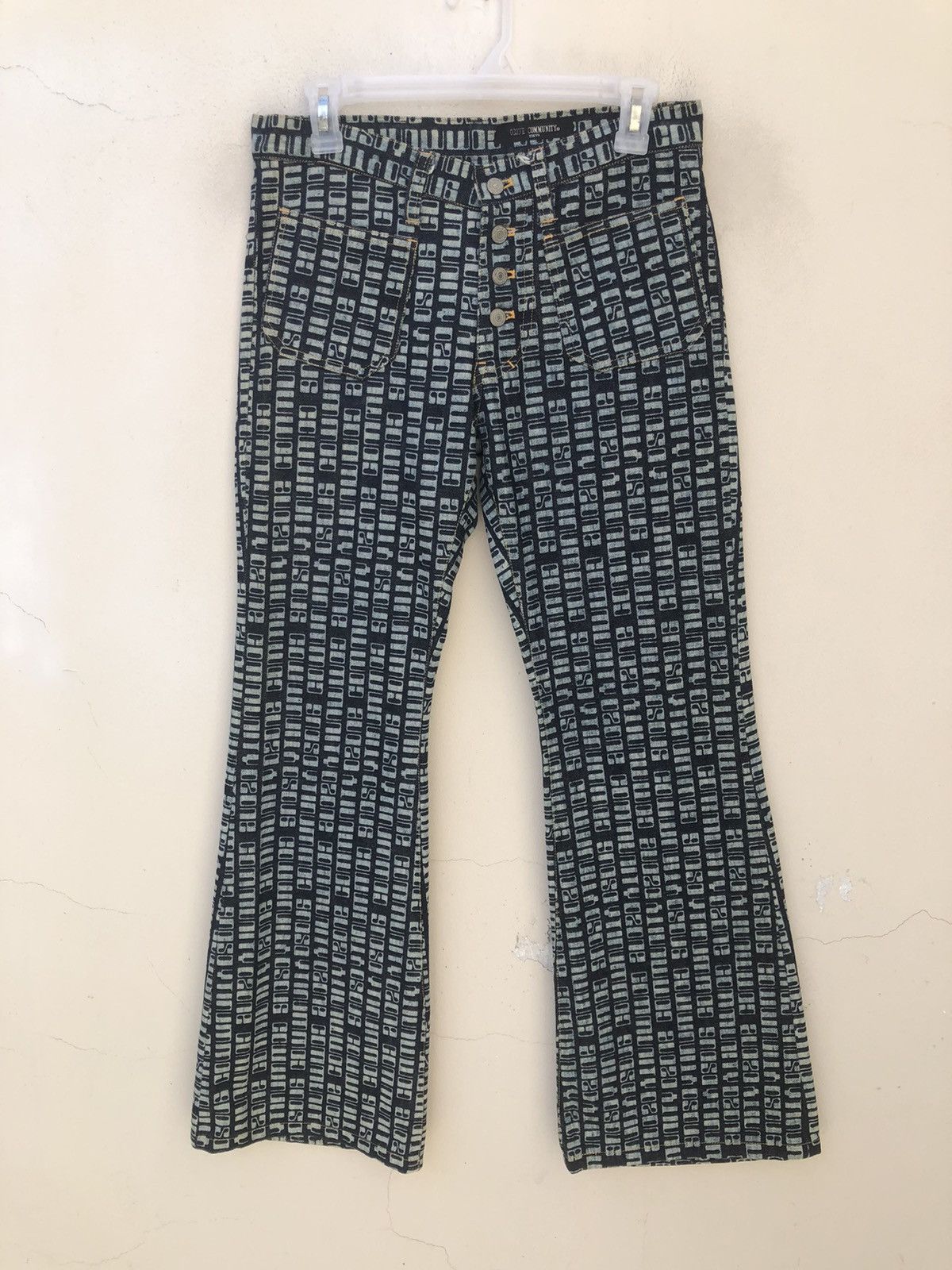 Vintage Vintage Ozone Community Japan All Printed Denim Flare Pant Size US 29 - 7 Thumbnail