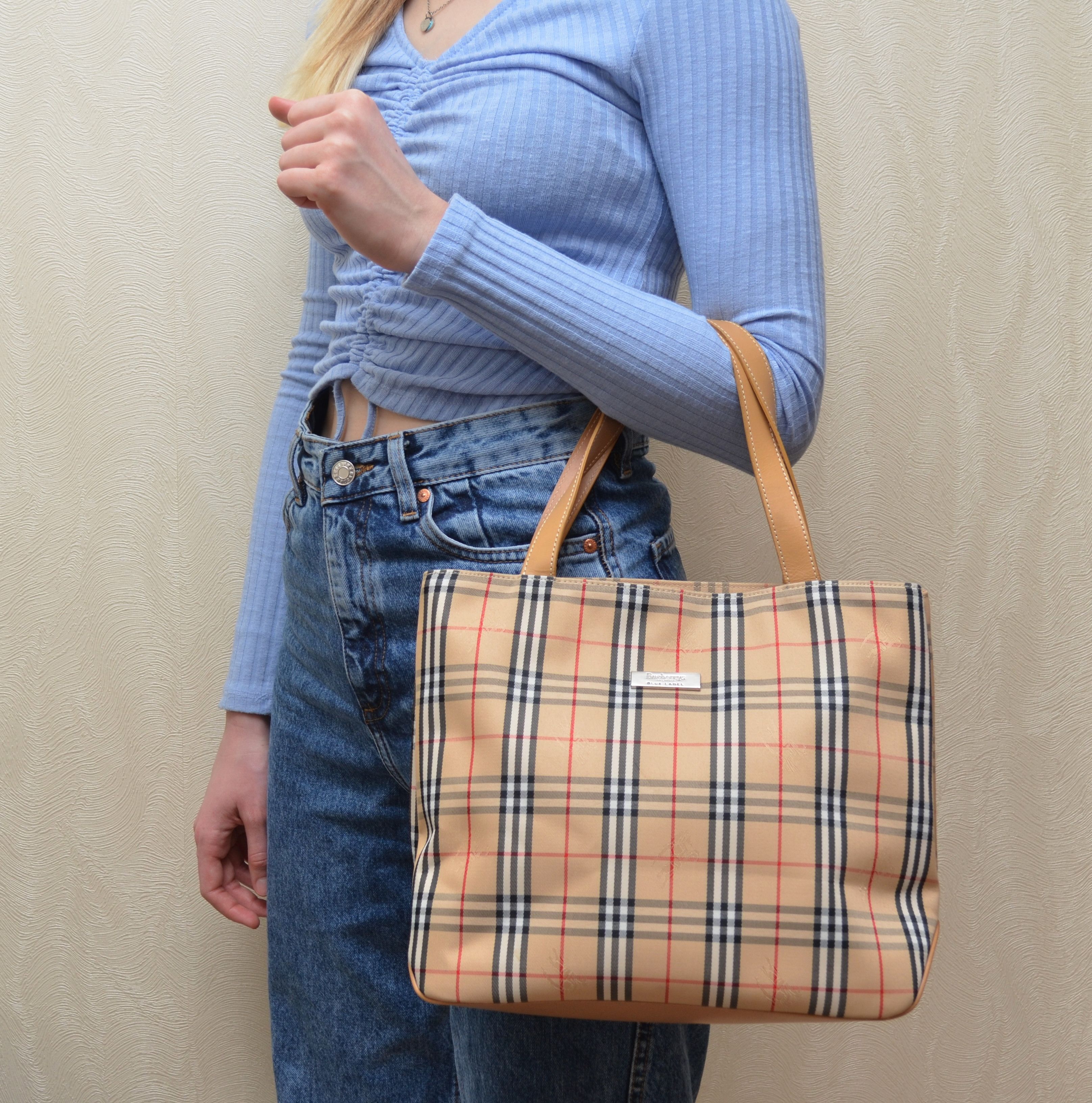 Burberry Blue Label Novacheck Shoulder Bag RARE Vintage