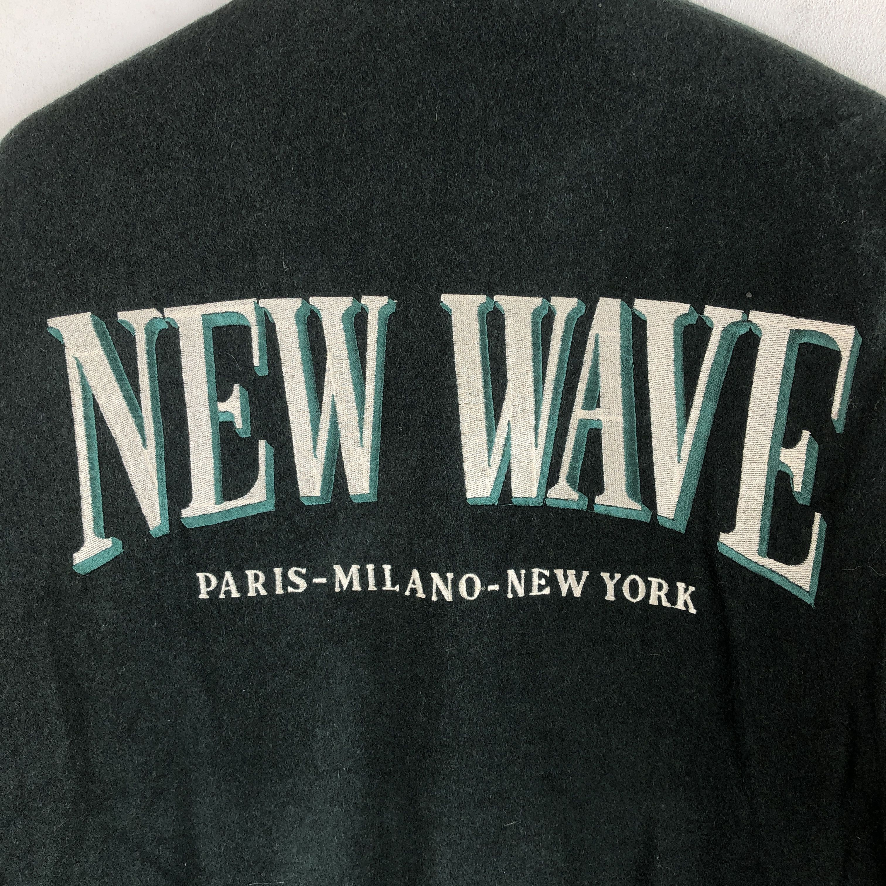 Japanese Brand New Wave Varsity Jackets Leather Letterman Wool Jacket Size US L / EU 52-54 / 3 - 7 Thumbnail