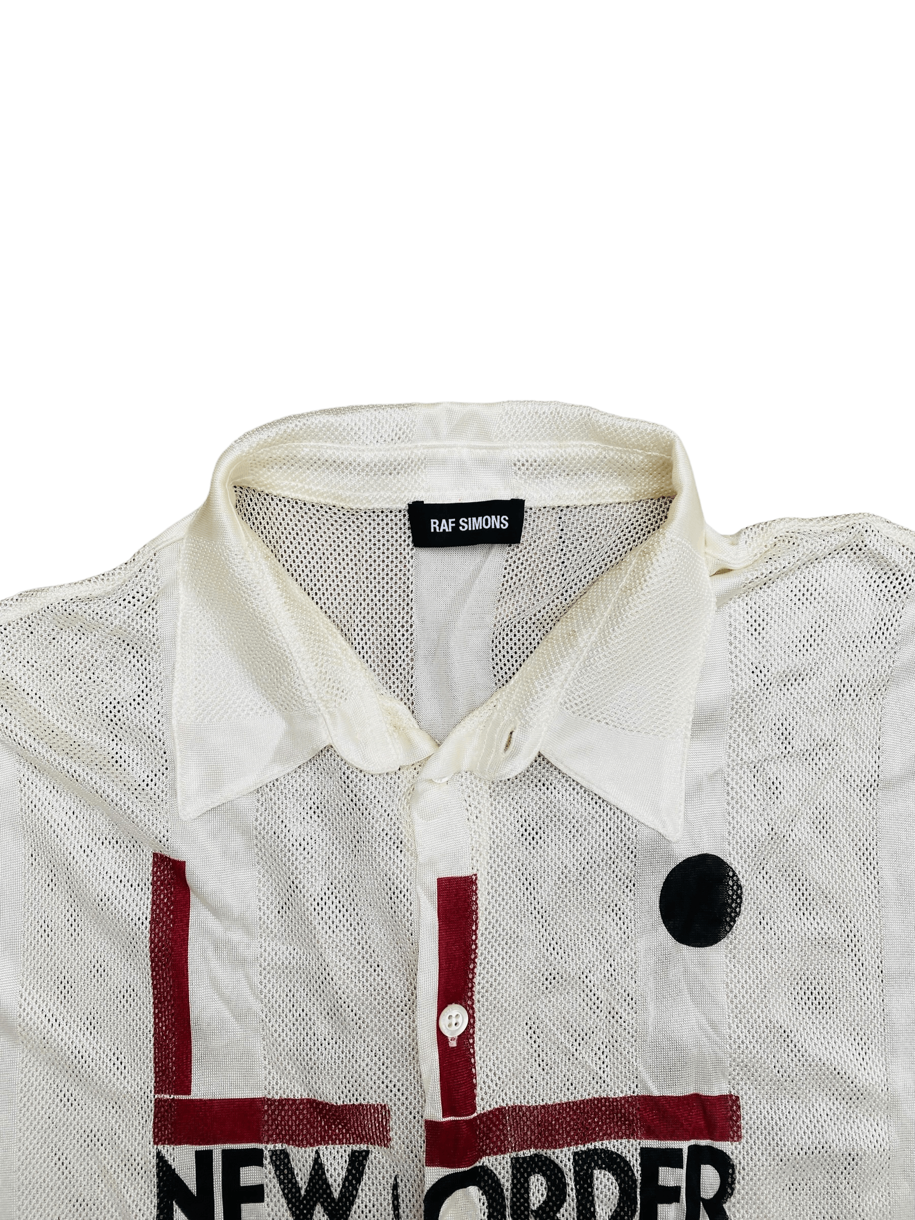 Raf Simons SS 2018 Sleeveless New Order Mesh Shirt Size US M / EU 48-50 / 2 - 5 Thumbnail