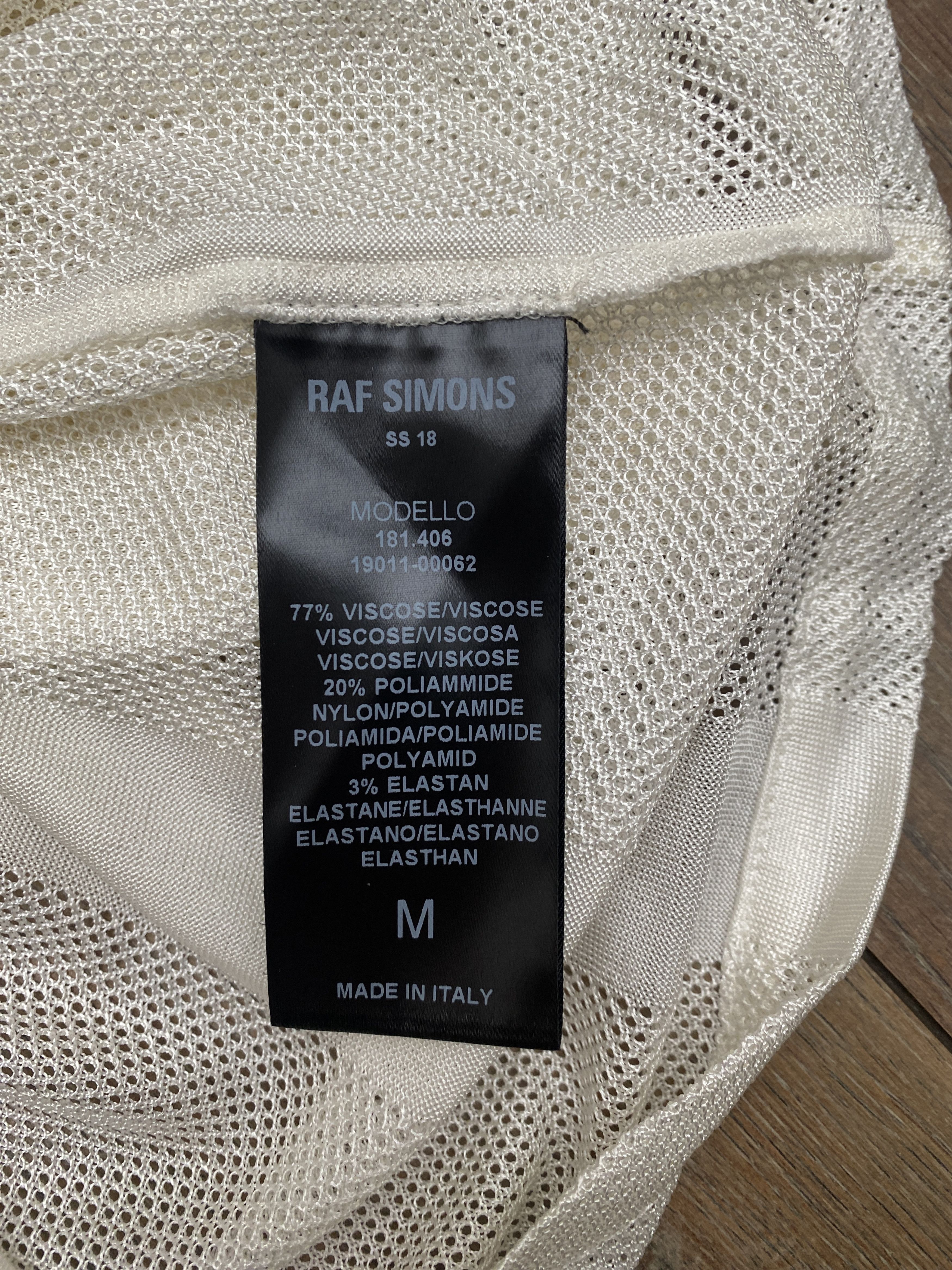 Raf Simons SS 2018 Sleeveless New Order Mesh Shirt Size US M / EU 48-50 / 2 - 7 Thumbnail