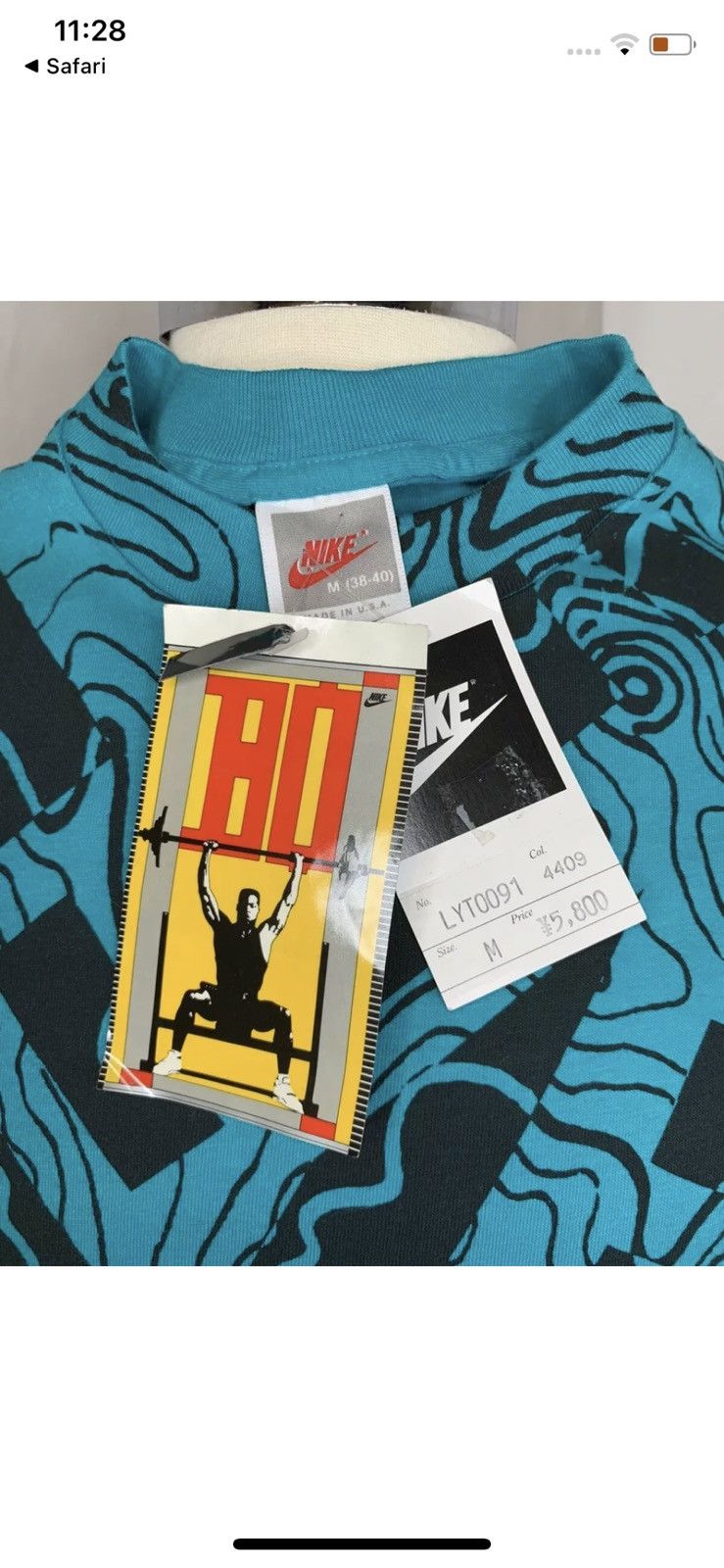 Nike × Vintage Rare! Vintage 90s Nike Bo Jackson Map Acg Ovp Tshirt Size US L / EU 52-54 / 3 - 10 Thumbnail