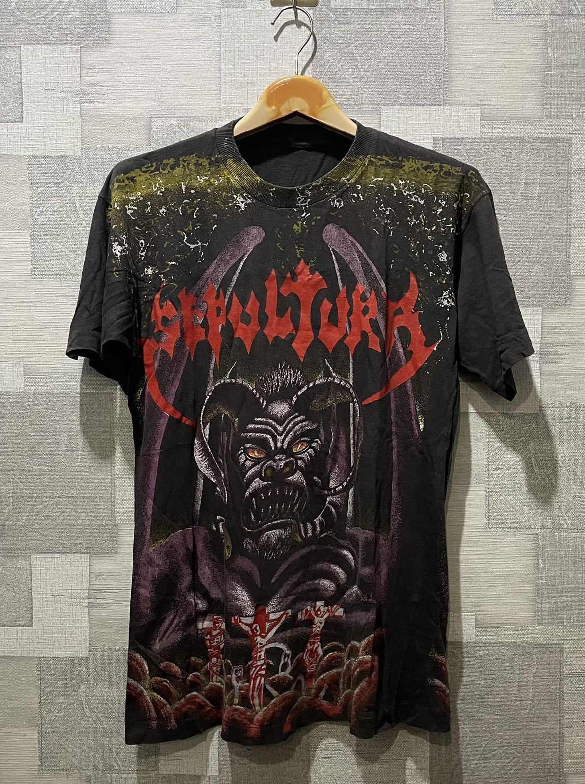 image of Band Tees x Vintage Sepultura Z3 in Black, Men's (Size Medium)