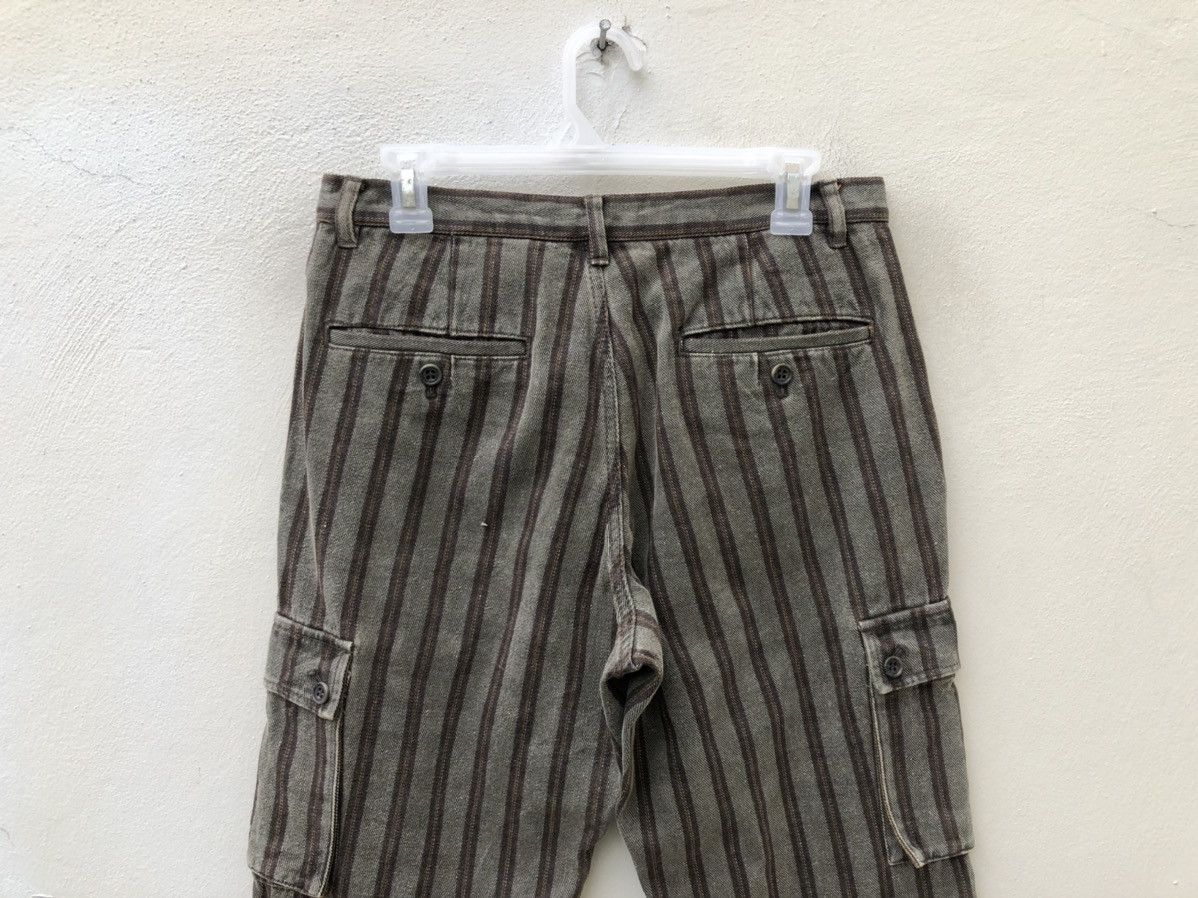 Comme Ca Ism Comme Ca Ism Japan Waxed Striped Denim Cargo Pant Size US 29 - 16 Thumbnail