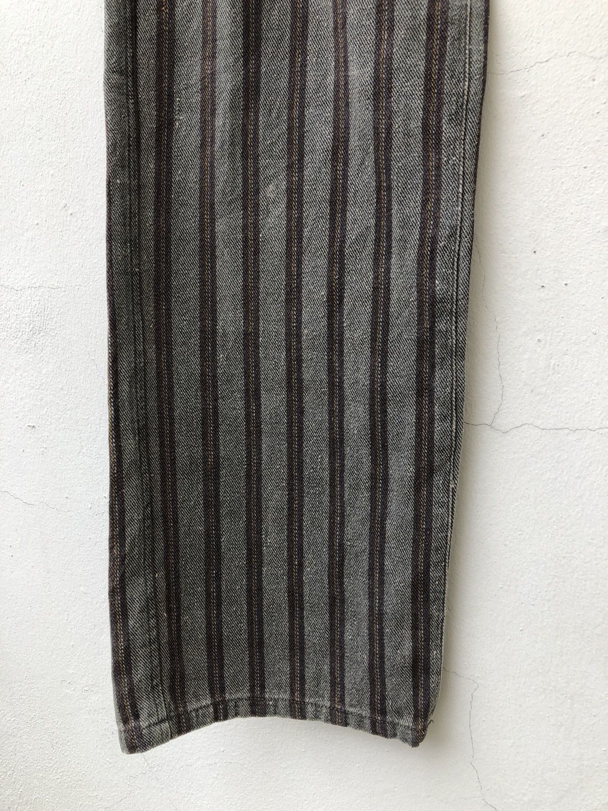 Comme Ca Ism Comme Ca Ism Japan Waxed Striped Denim Cargo Pant Size US 29 - 11 Thumbnail