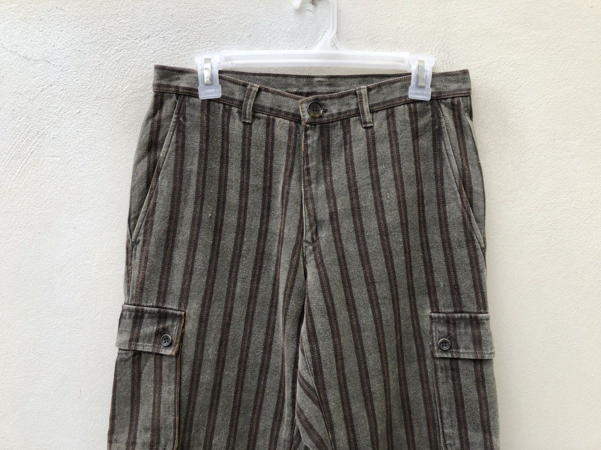Comme Ca Ism Comme Ca Ism Japan Waxed Striped Denim Cargo Pant Size US 29 - 7 Thumbnail