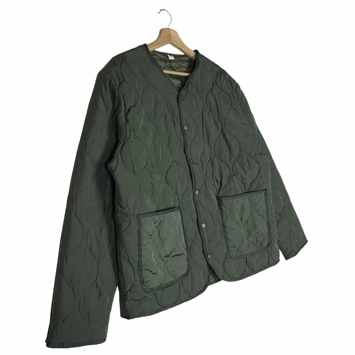 Vintage R2 Studio Olive Green Military Quilted Jacket Size US L / EU 52-54 / 3 - 3 Thumbnail