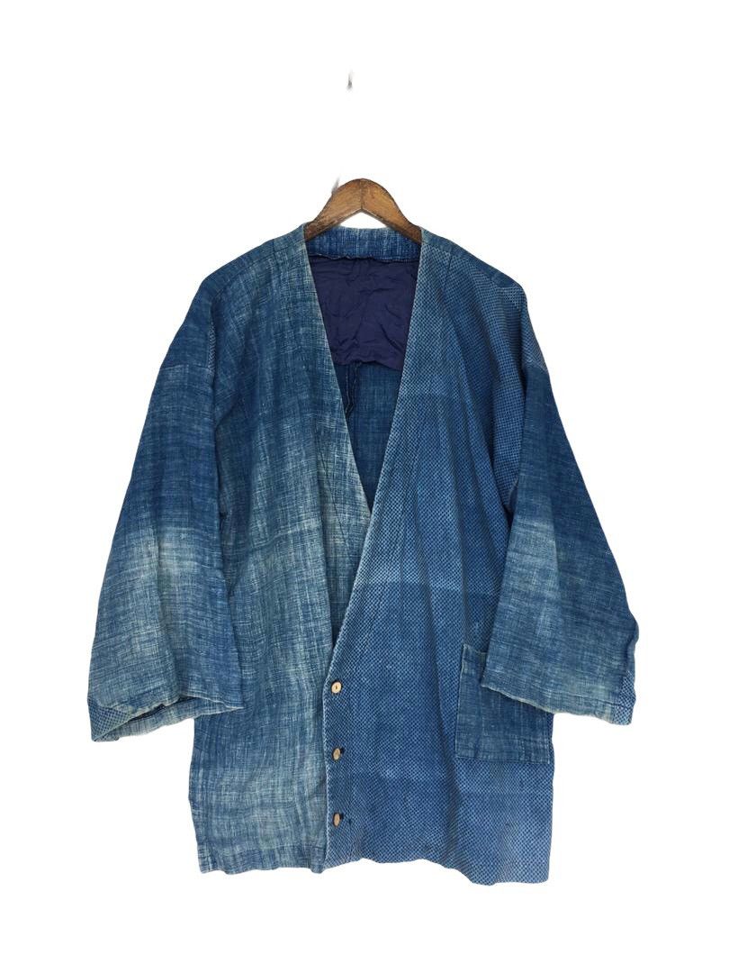 Indigo × Vintage Vintage Indigo Distressed Oversized Kimono Size US XL / EU 56 / 4 - 1 Thumbnail