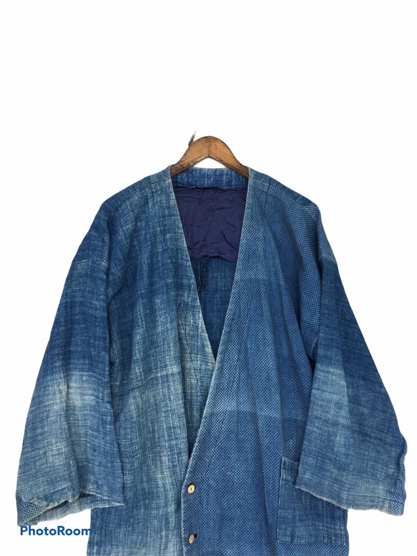Indigo × Vintage Vintage Indigo Distressed Oversized Kimono Size US XL / EU 56 / 4 - 2 Thumbnail