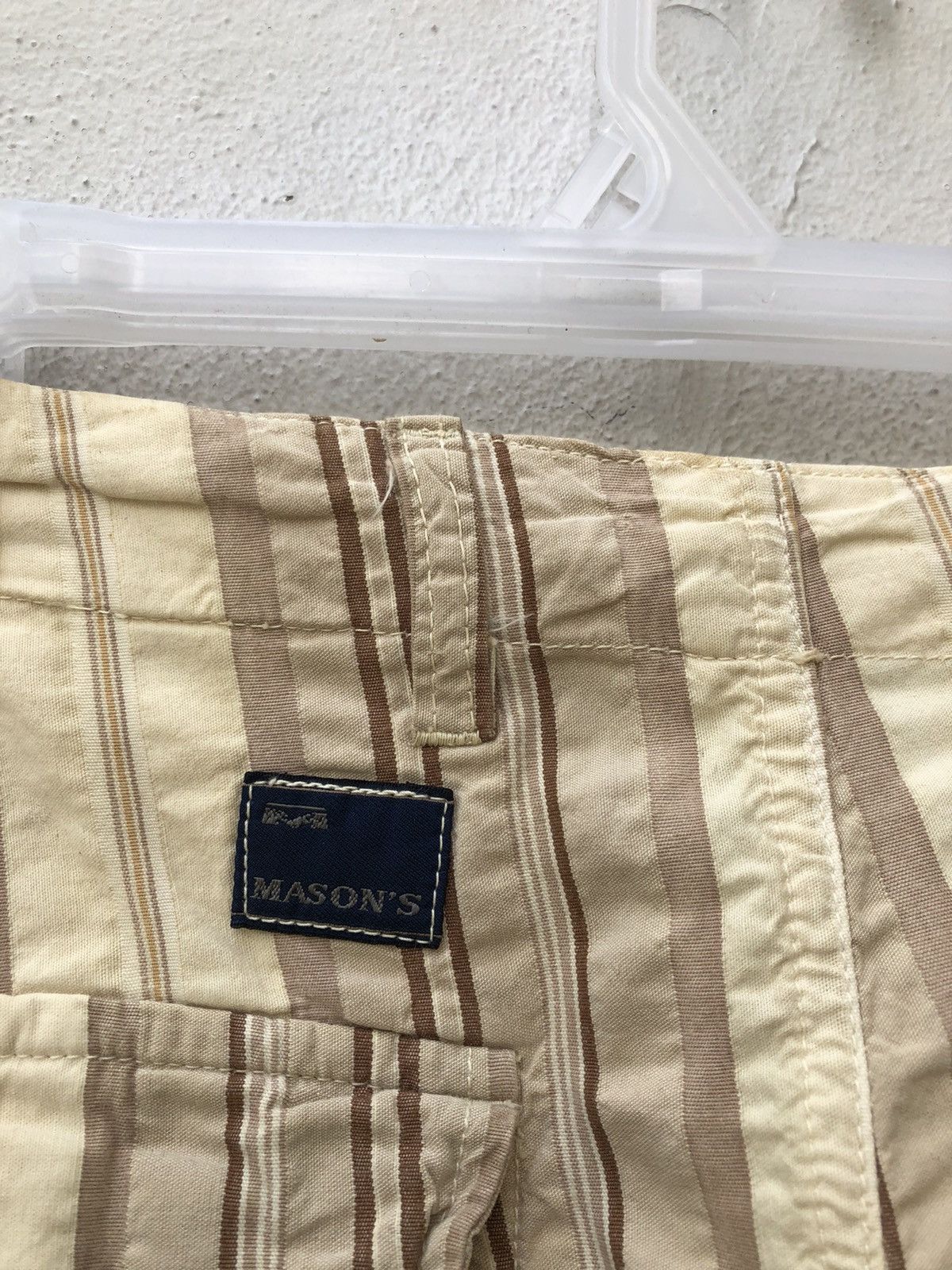 Mason's MASON'S Italy Wrinkled Striped Drawstring Cargo Pant Size US 34 / EU 50 - 12 Thumbnail