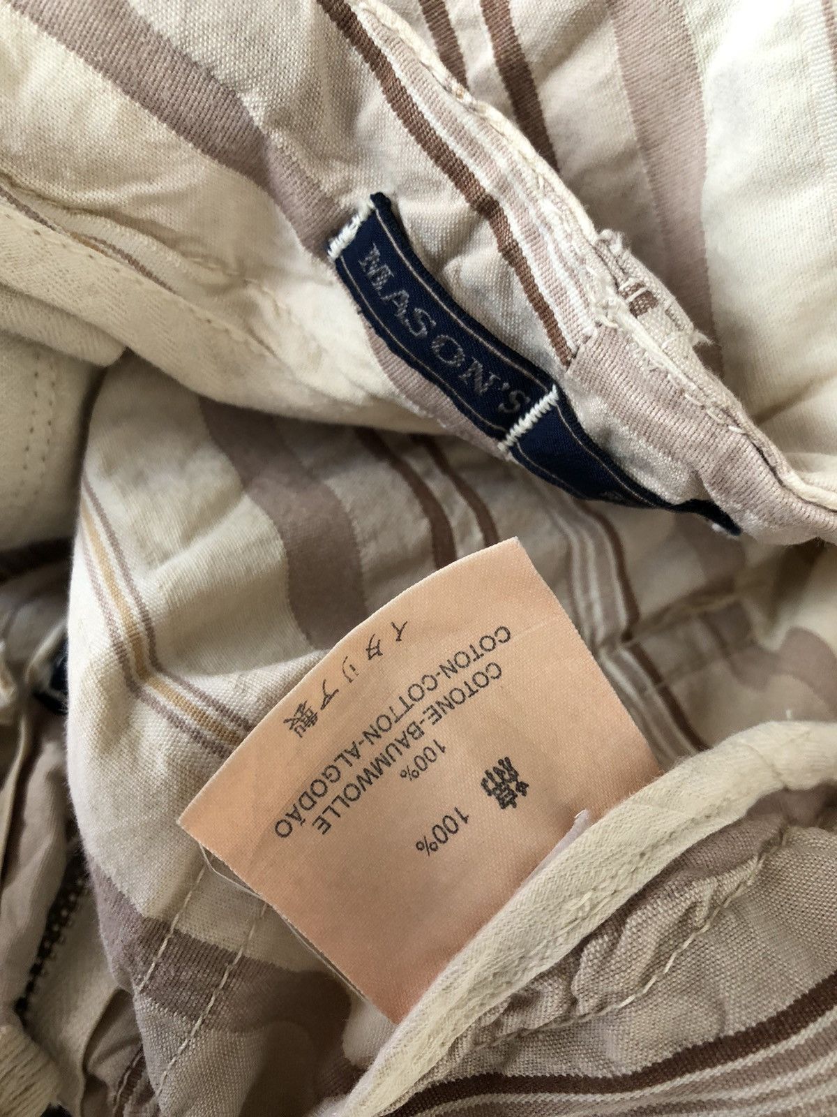 Mason's MASON'S Italy Wrinkled Striped Drawstring Cargo Pant Size US 34 / EU 50 - 15 Thumbnail