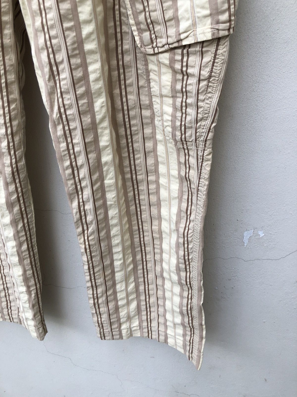 Mason's MASON'S Italy Wrinkled Striped Drawstring Cargo Pant Size US 34 / EU 50 - 7 Thumbnail