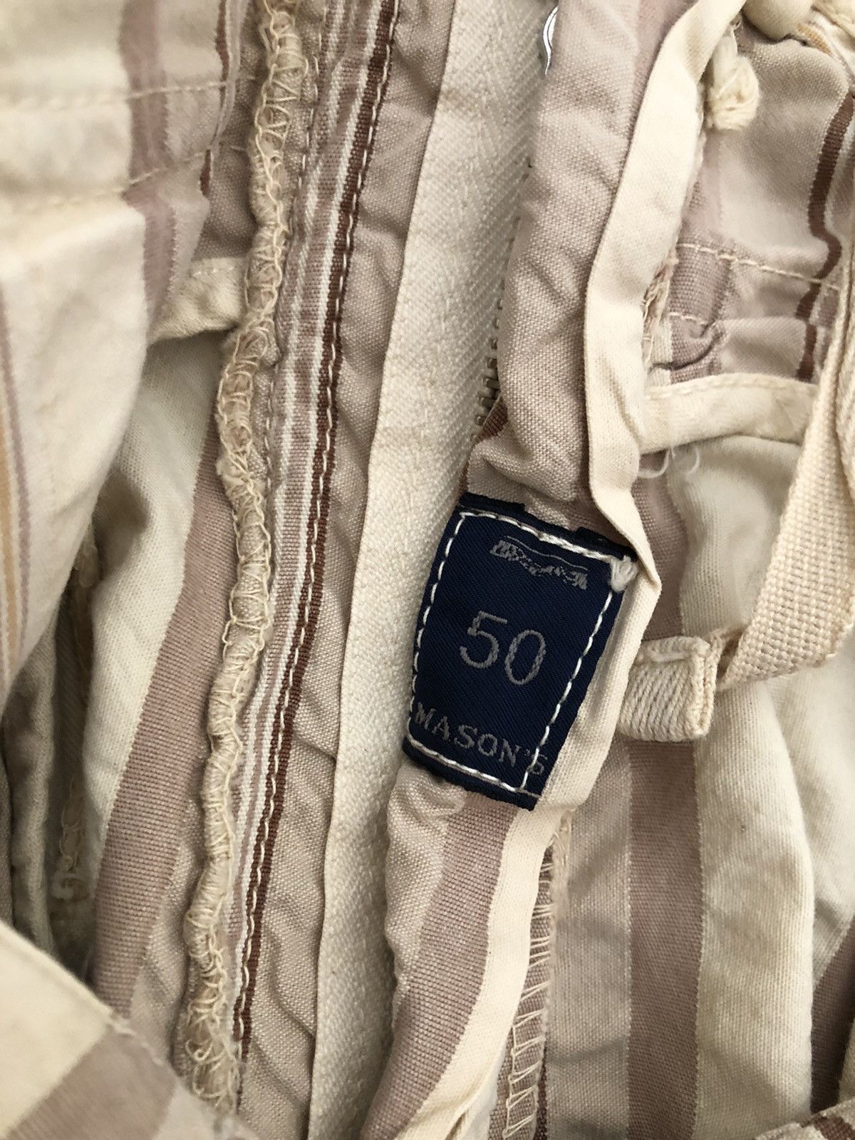 Mason's MASON'S Italy Wrinkled Striped Drawstring Cargo Pant Size US 34 / EU 50 - 16 Thumbnail