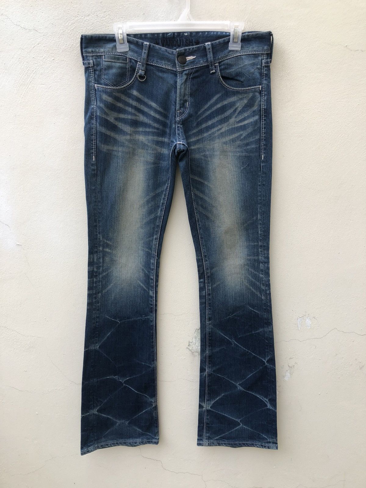 Vanquish Mud Wash Vanquish Gold Japan Low Rise Flare Denim Jeans Size US 31 - 6 Thumbnail