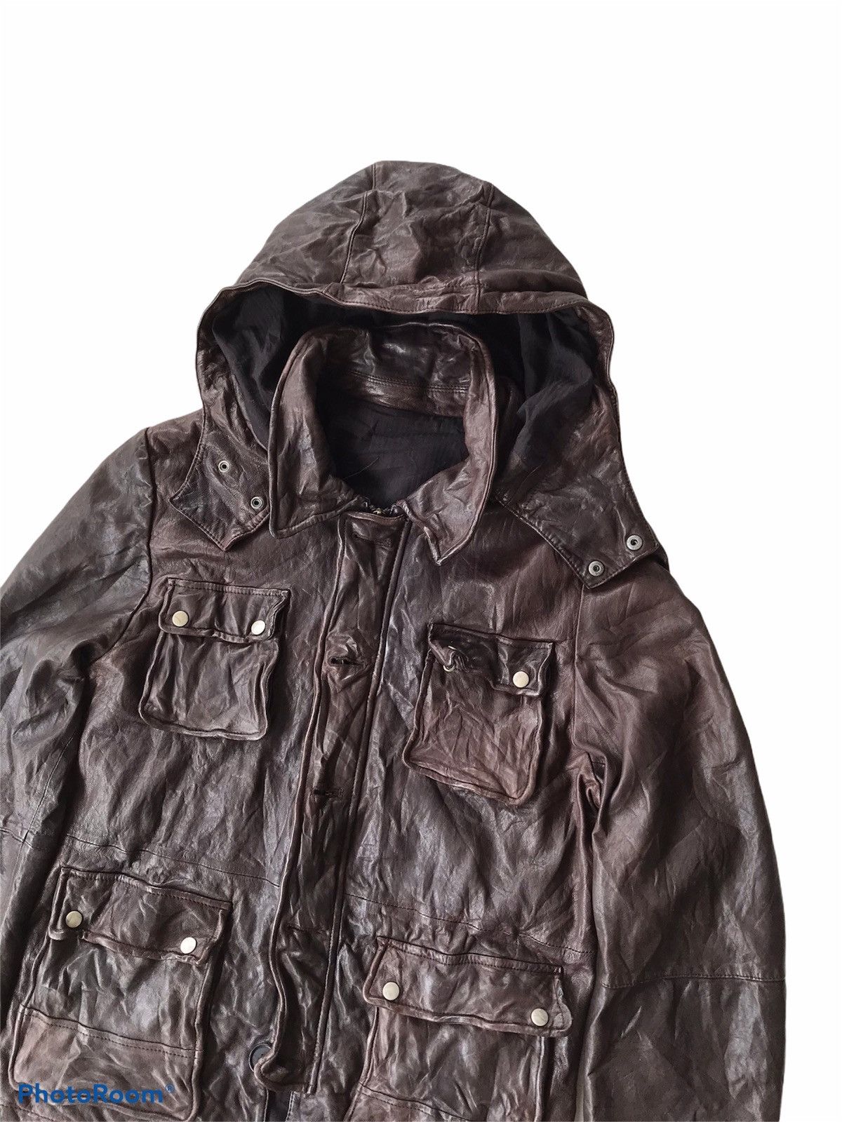If Six Was Nine 💥Final💥Vintage Leather Tactical Hoodie Jacket Size US S / EU 44-46 / 1 - 1 Thumbnail